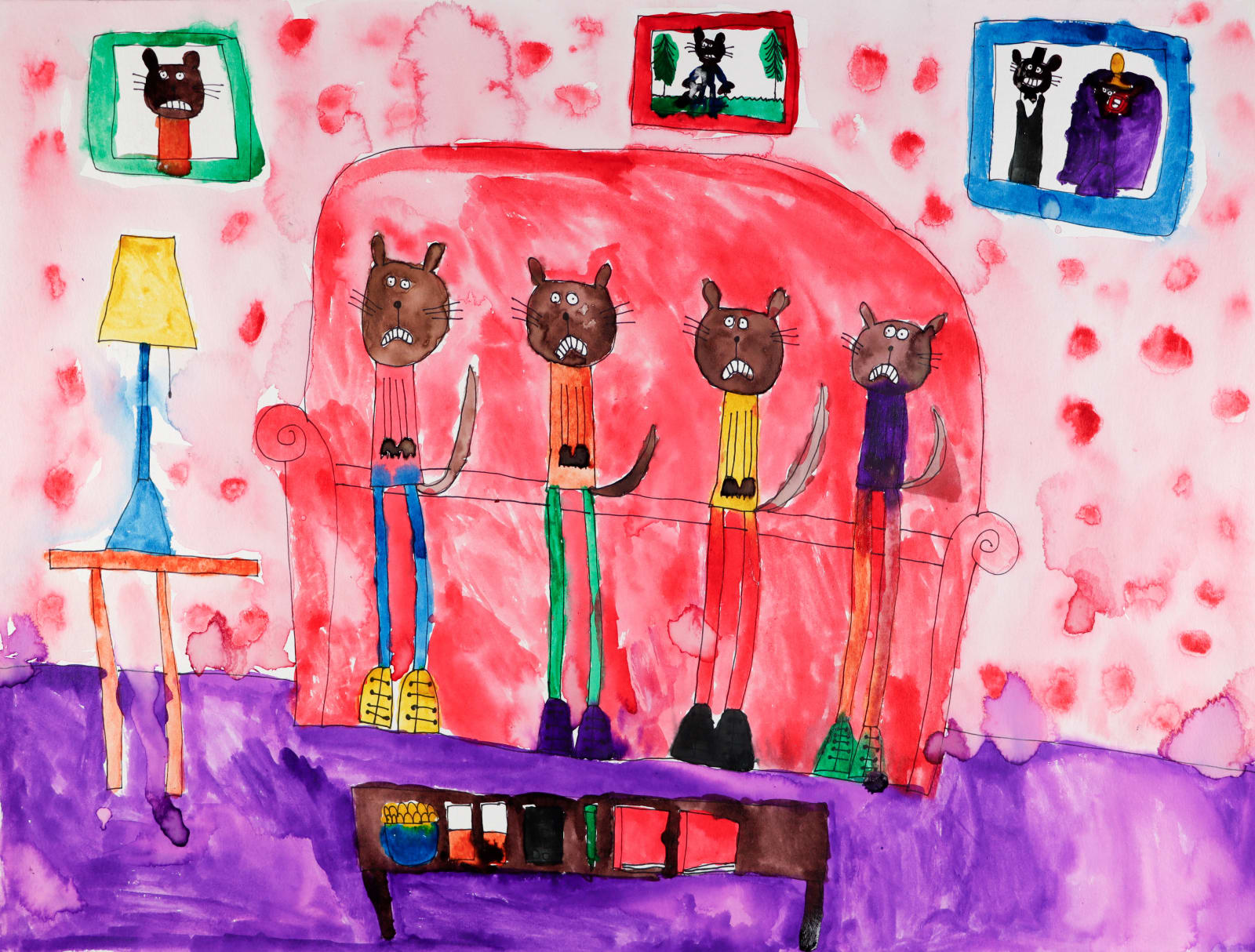 Alex Scott, Family of Ferrets, 2019