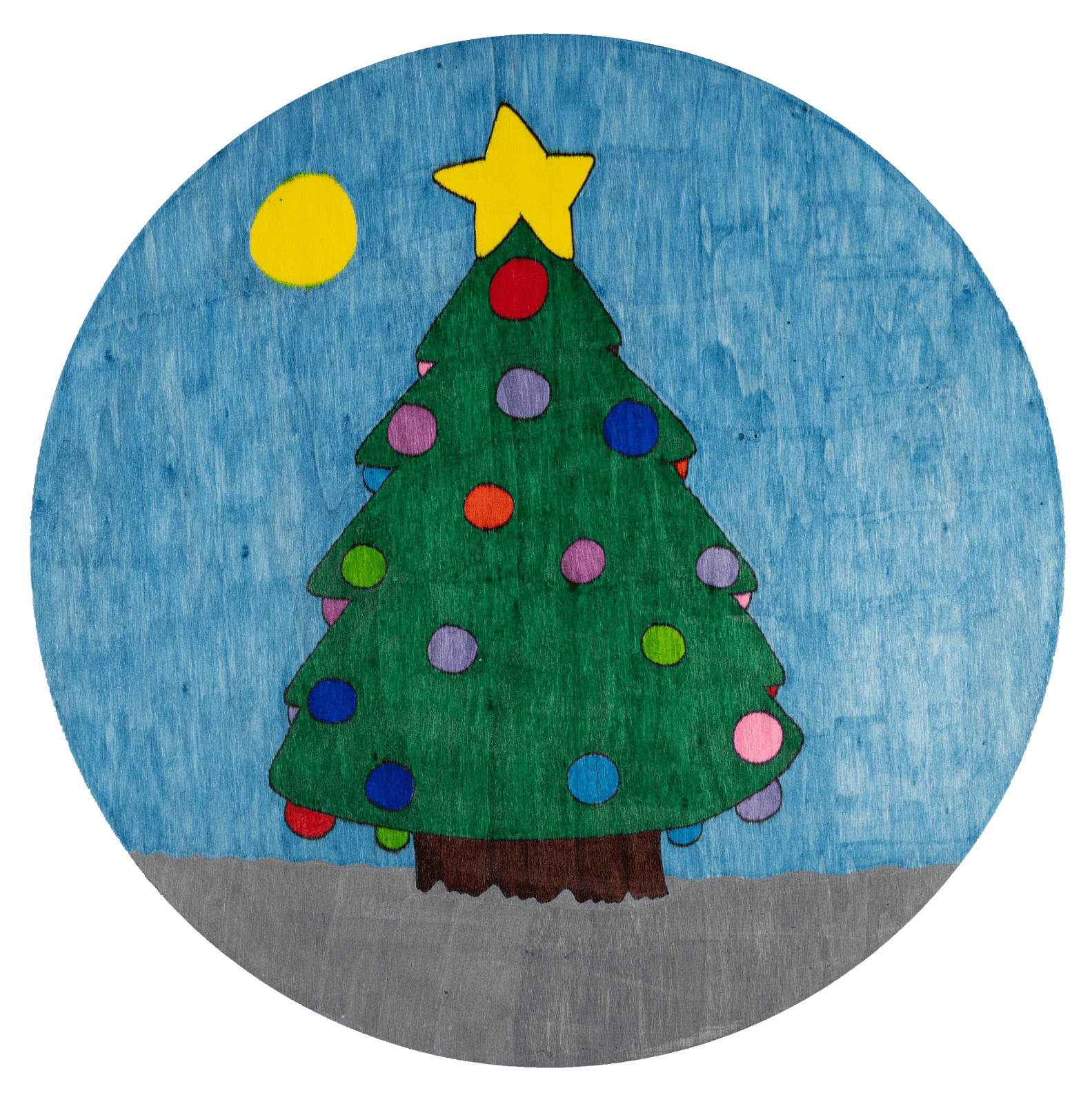 Rocco DiCaro, Christmas Tree Out in the Snow , 2023