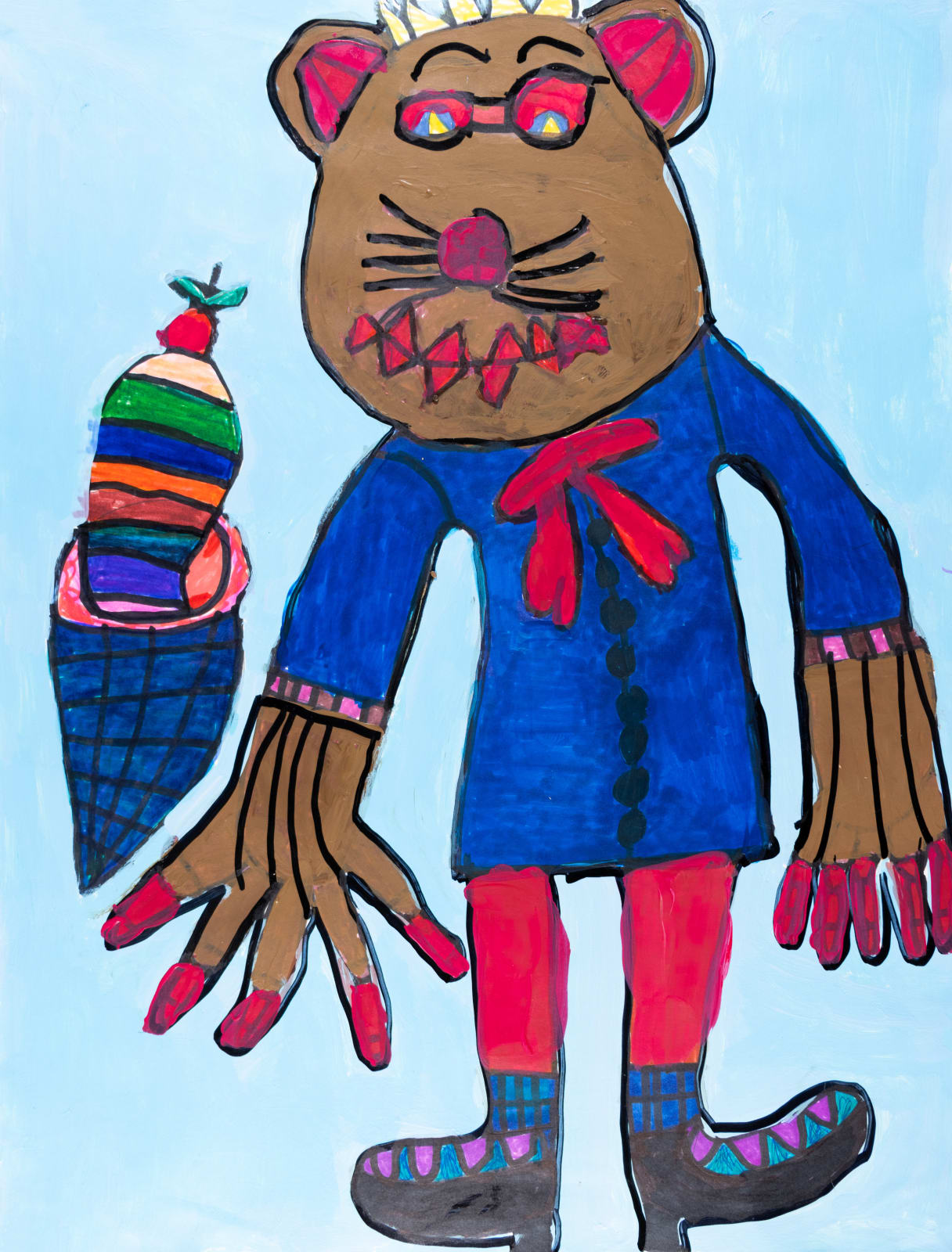Jean Wilson, Teddy Bear with Ice Cream, 2017