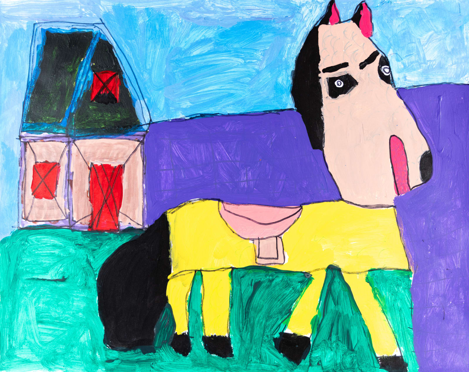 Jean Wilson, Hussie Pulling on a Sleigh, 2019