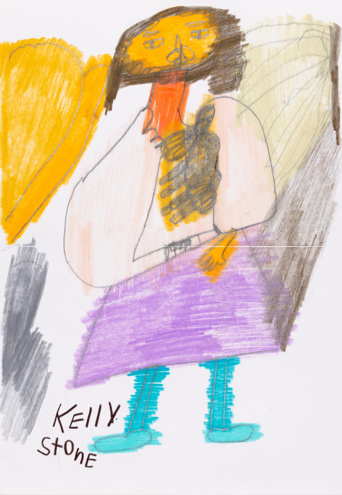 Kelly Stone, Untitled (Figure with Feline Face), n.d.