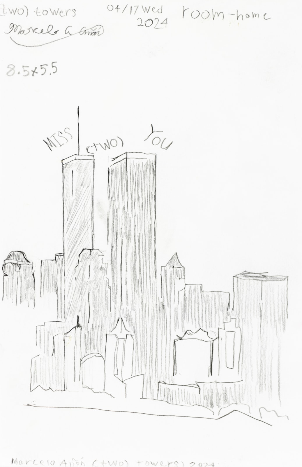 Marcelo Añón, (two) towers, 2024