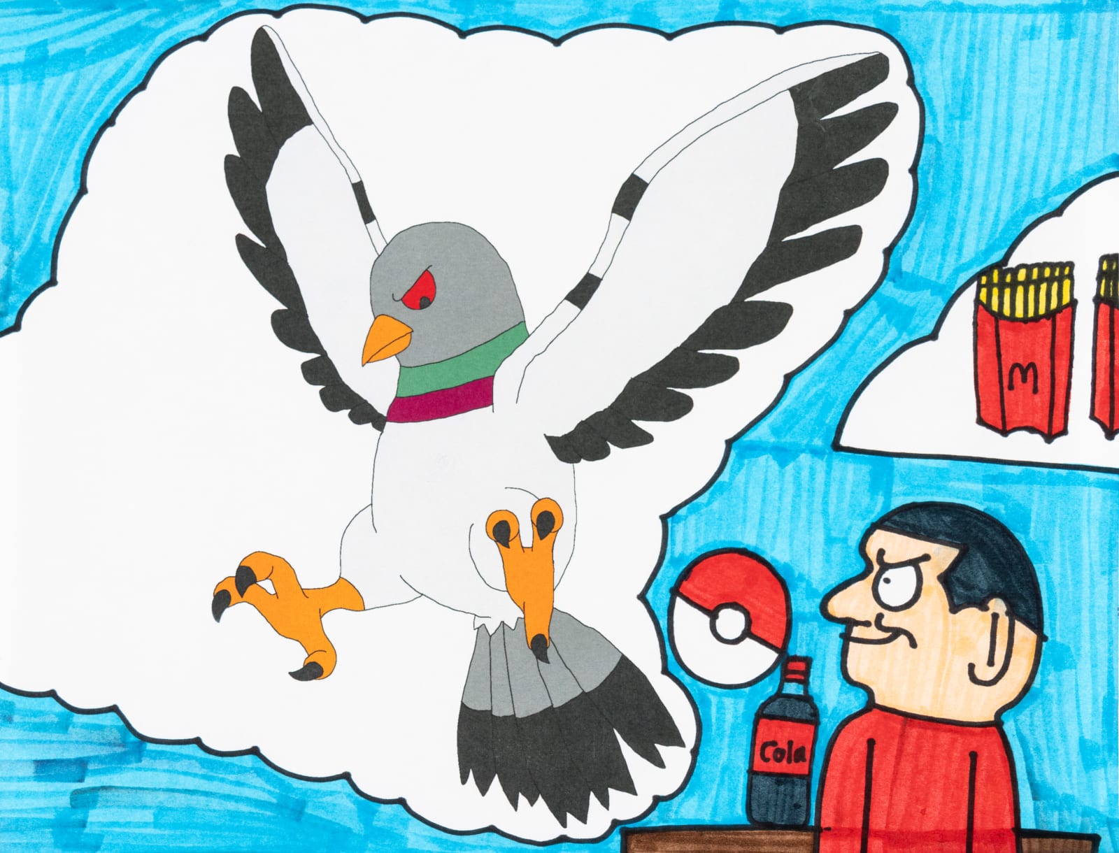 Noel Herrera, Pigeon Ball-Z Poké-ball Noel French Fries Coke, 2025