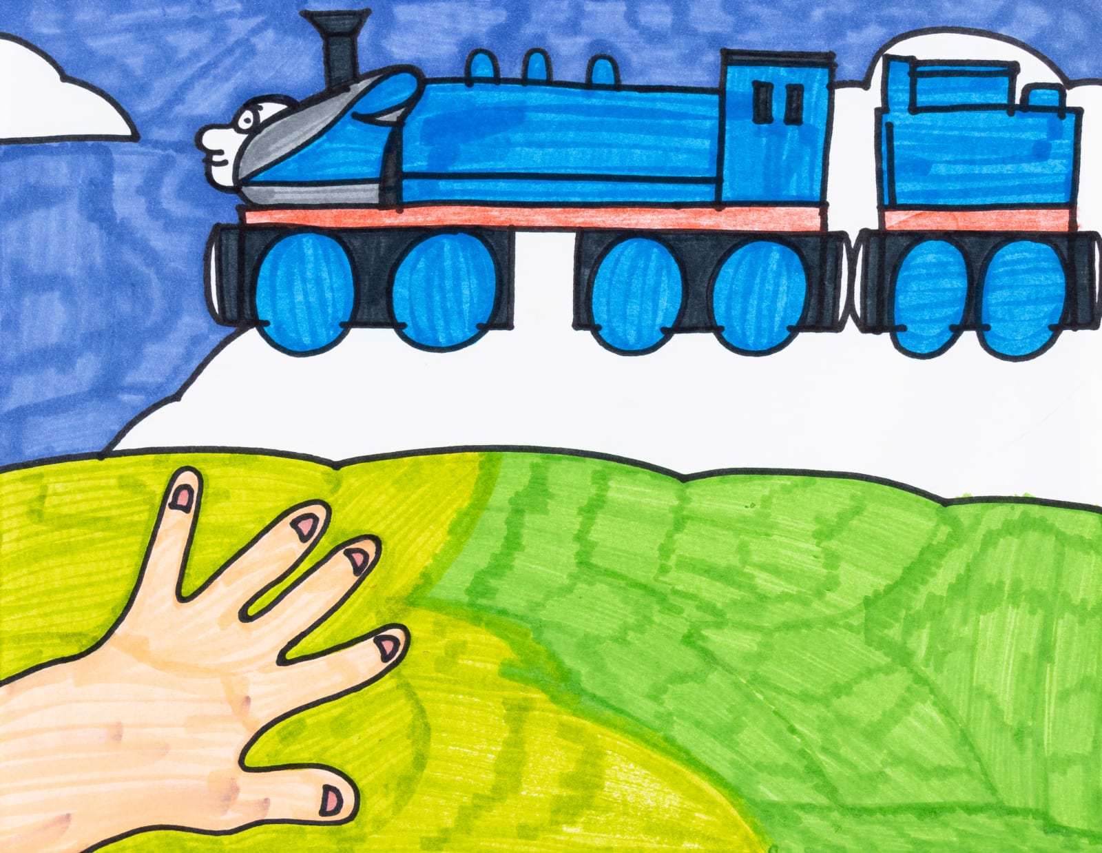 Noel Herrera, Lizard Train Thomas Toy Noel's Hand, 2025