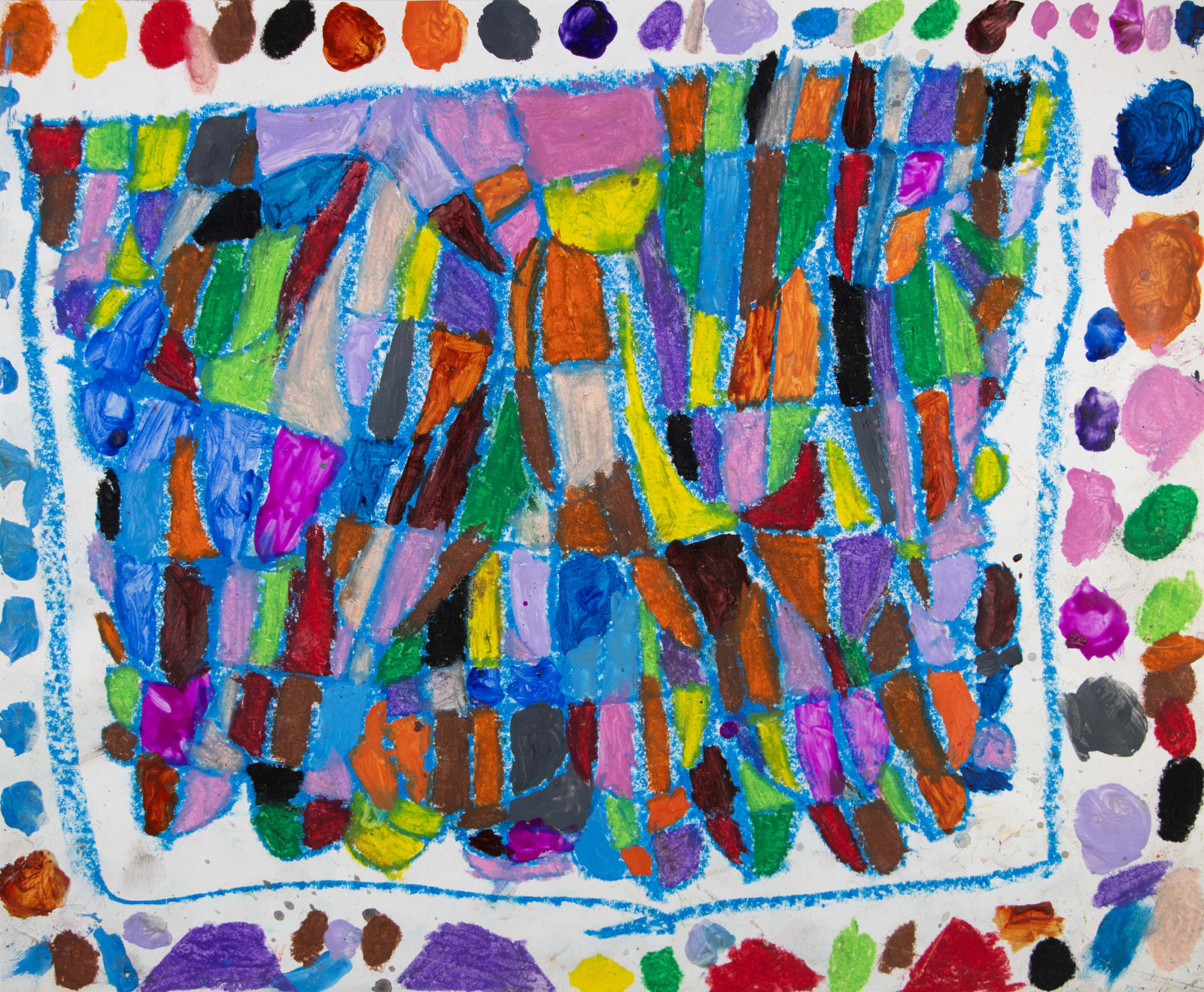 Marcus Imani Kennedy, Art Design Rainbow Pattern and Dots, 2021