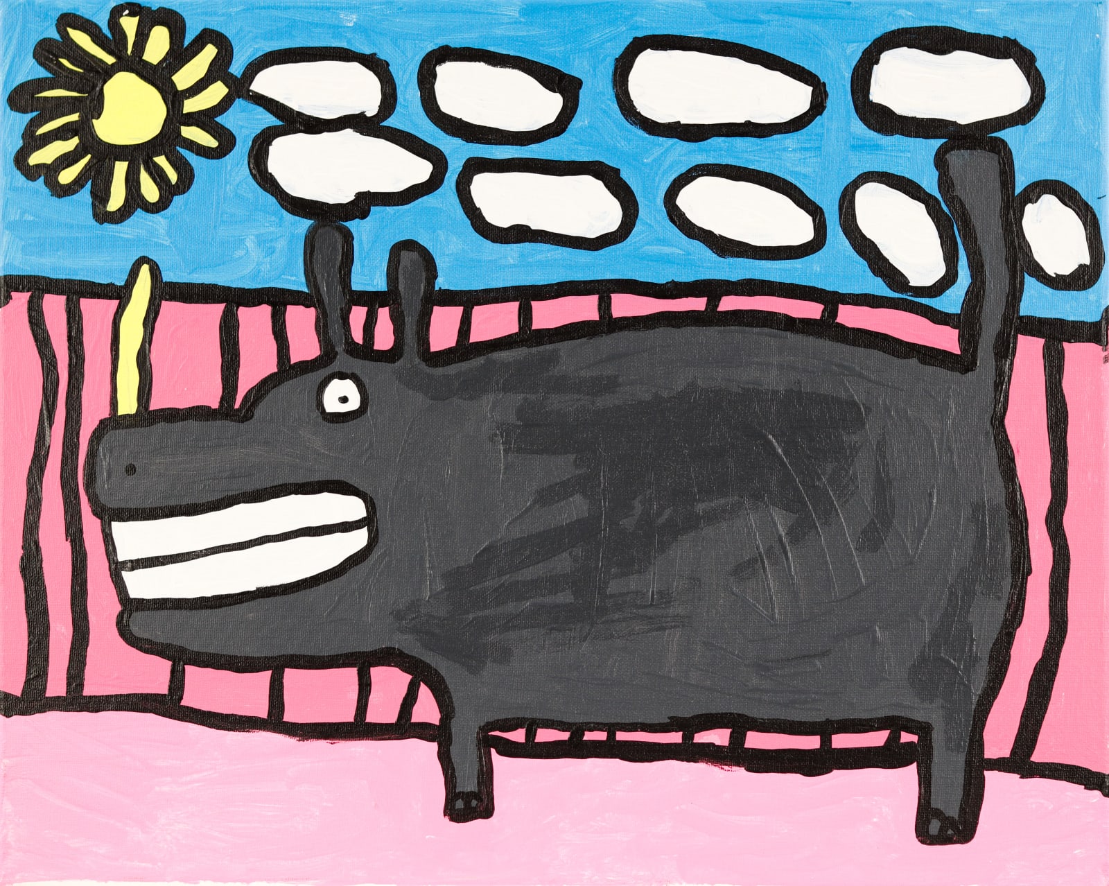 Alex Scott, Rhinoceros in the Zoo, 2018