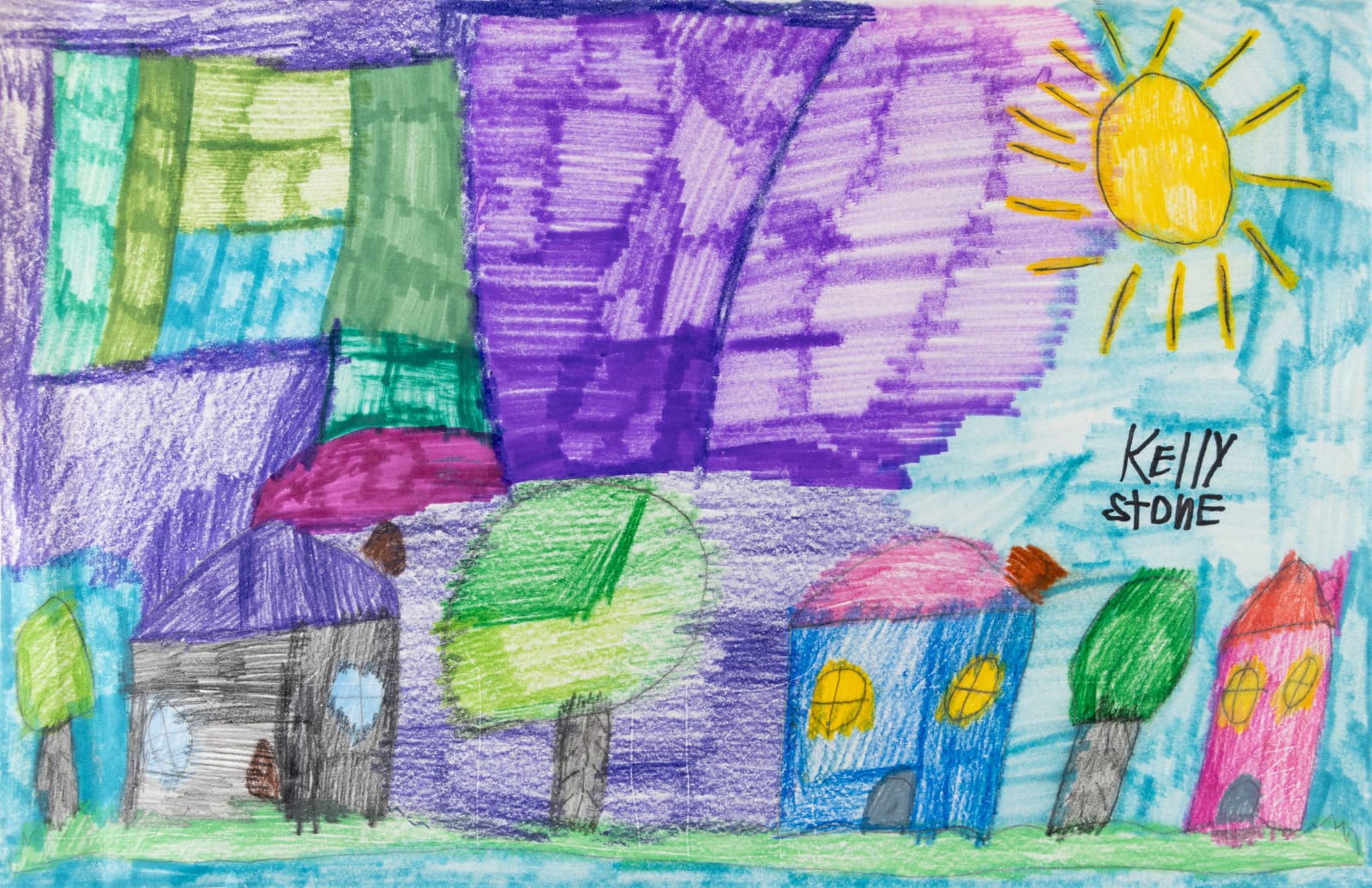 Kelly Stone, Houses, Trees, & the Purple Sky, 2014