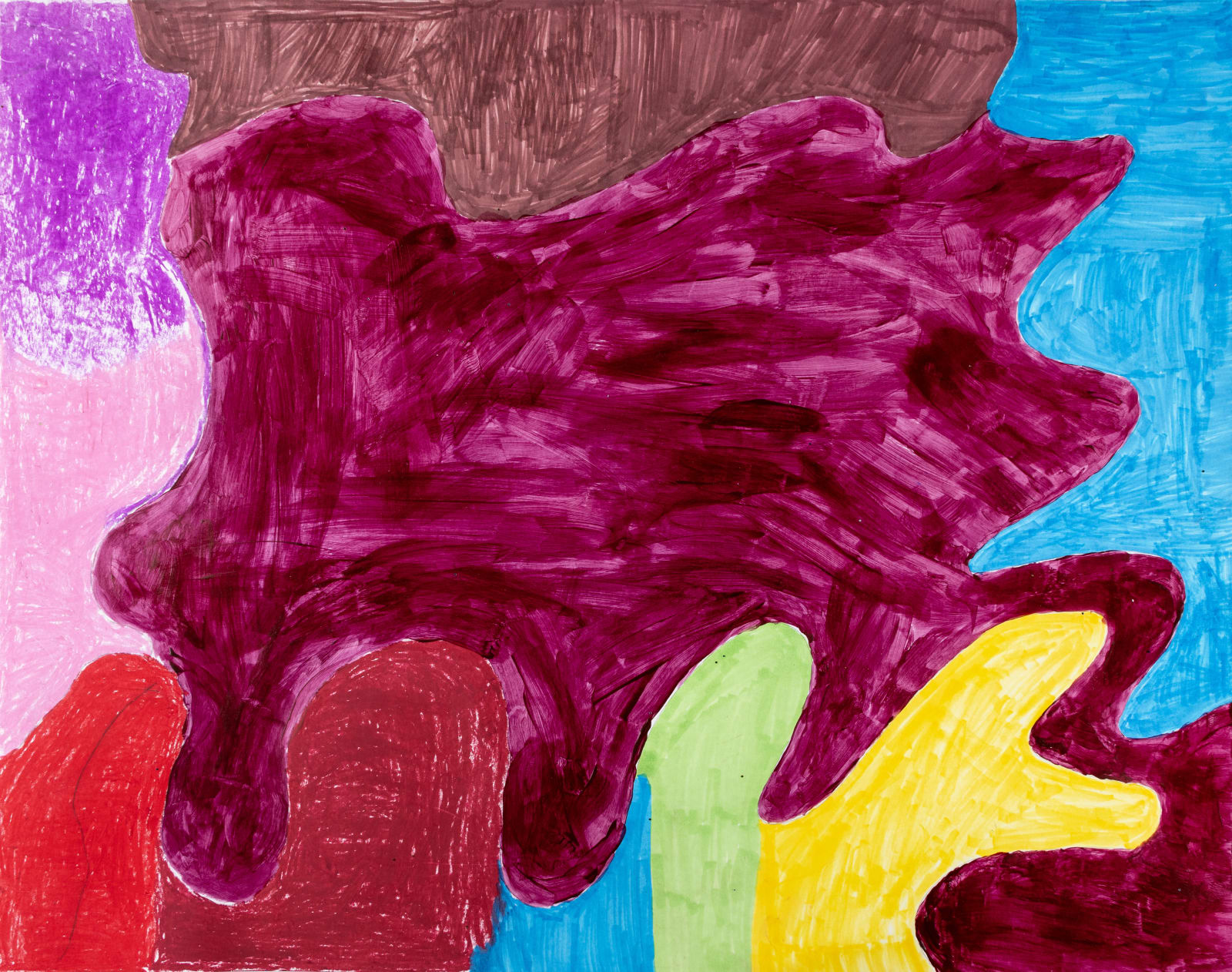 Marcelo Aguilar, Colored Map Shape, 2023