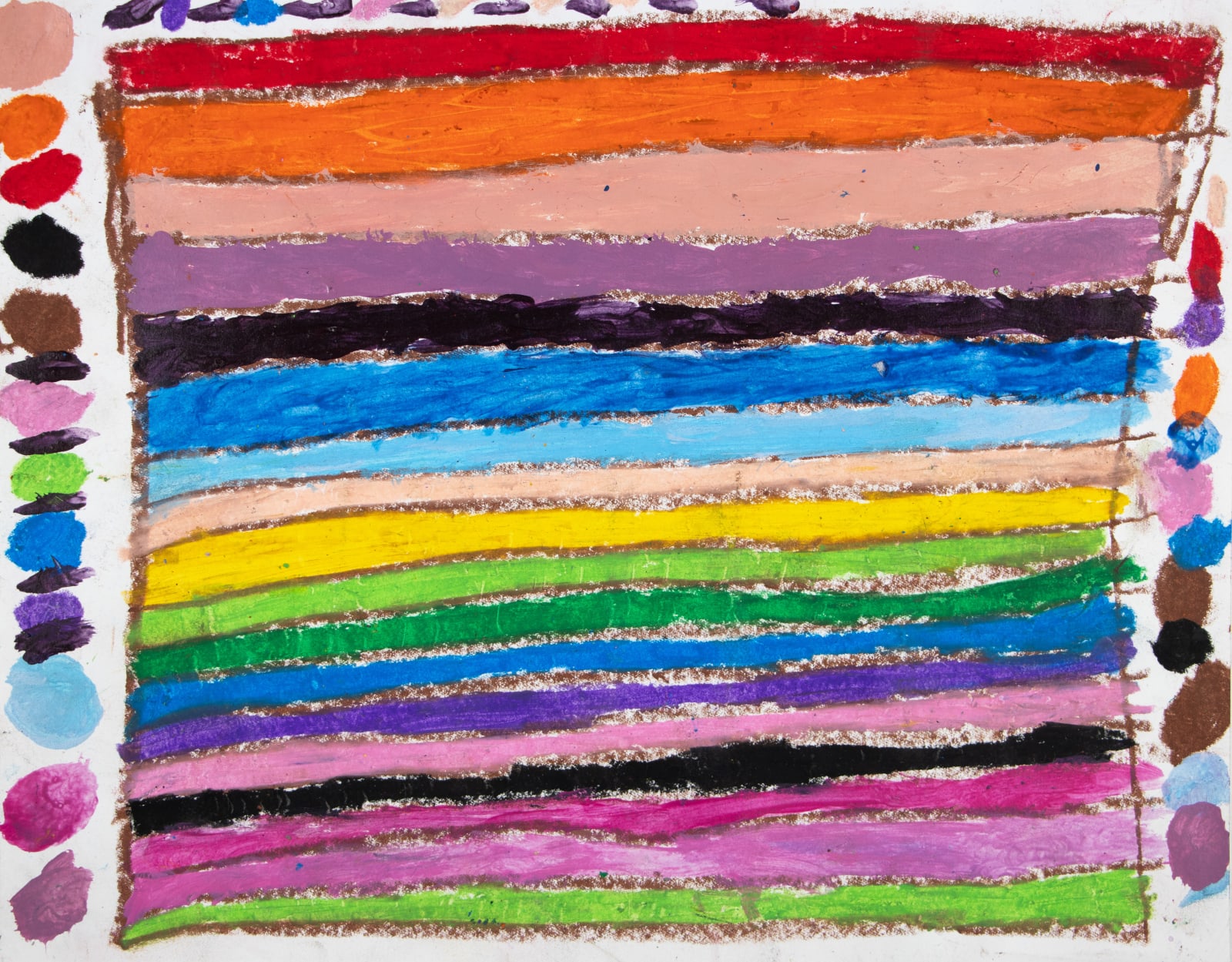 Marcus Imani Kennedy, Colored Rug and Circles, 2021