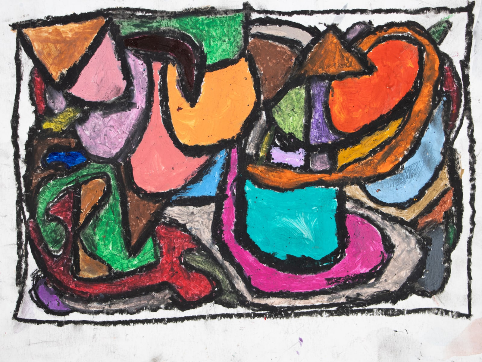 Marcus Imani Kennedy, Untitled (Teal, Orange, Red, Pink) , 2022