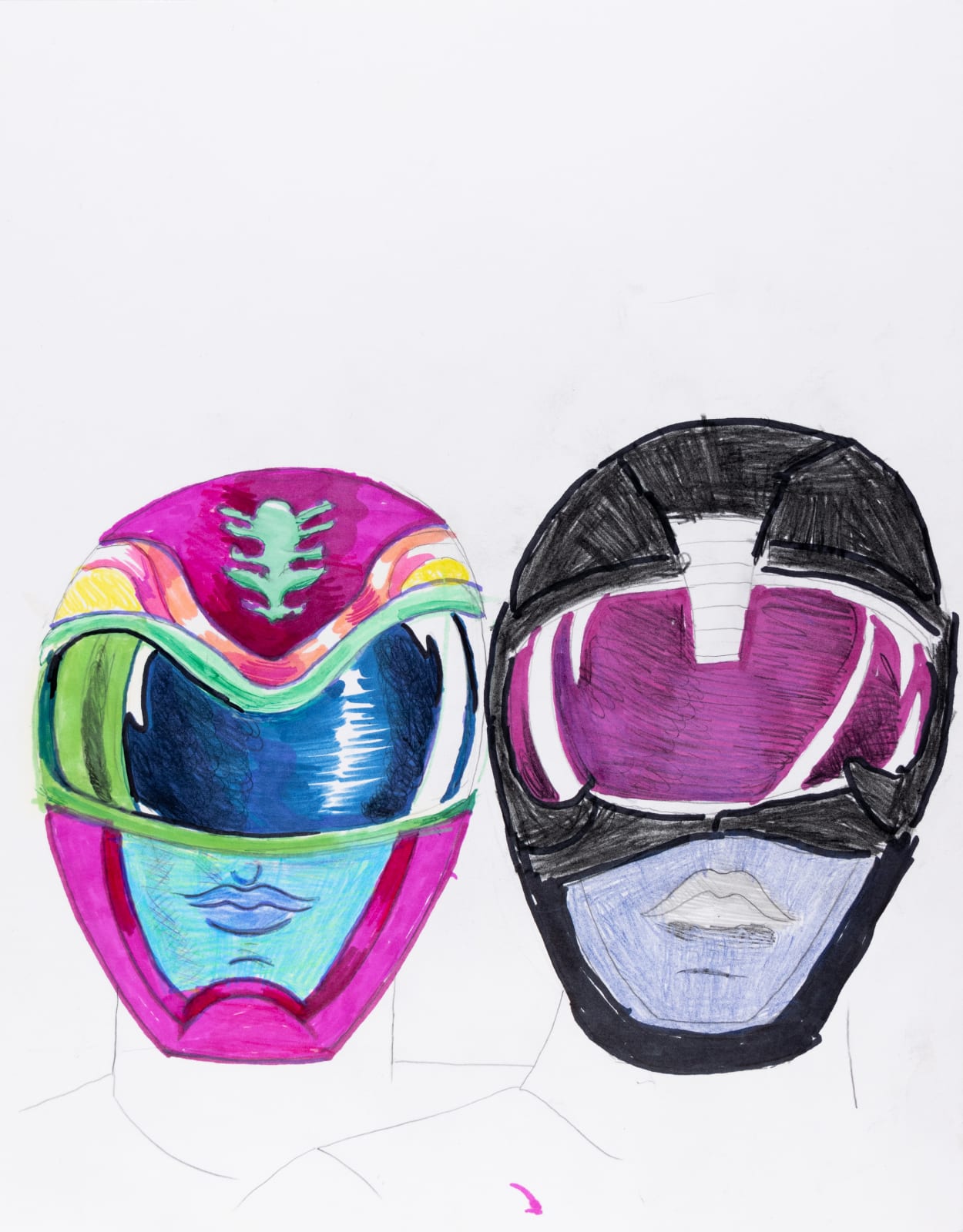 David Krueger with Ben Marcus, Untitled (Power Rangers Up Close), n.d.