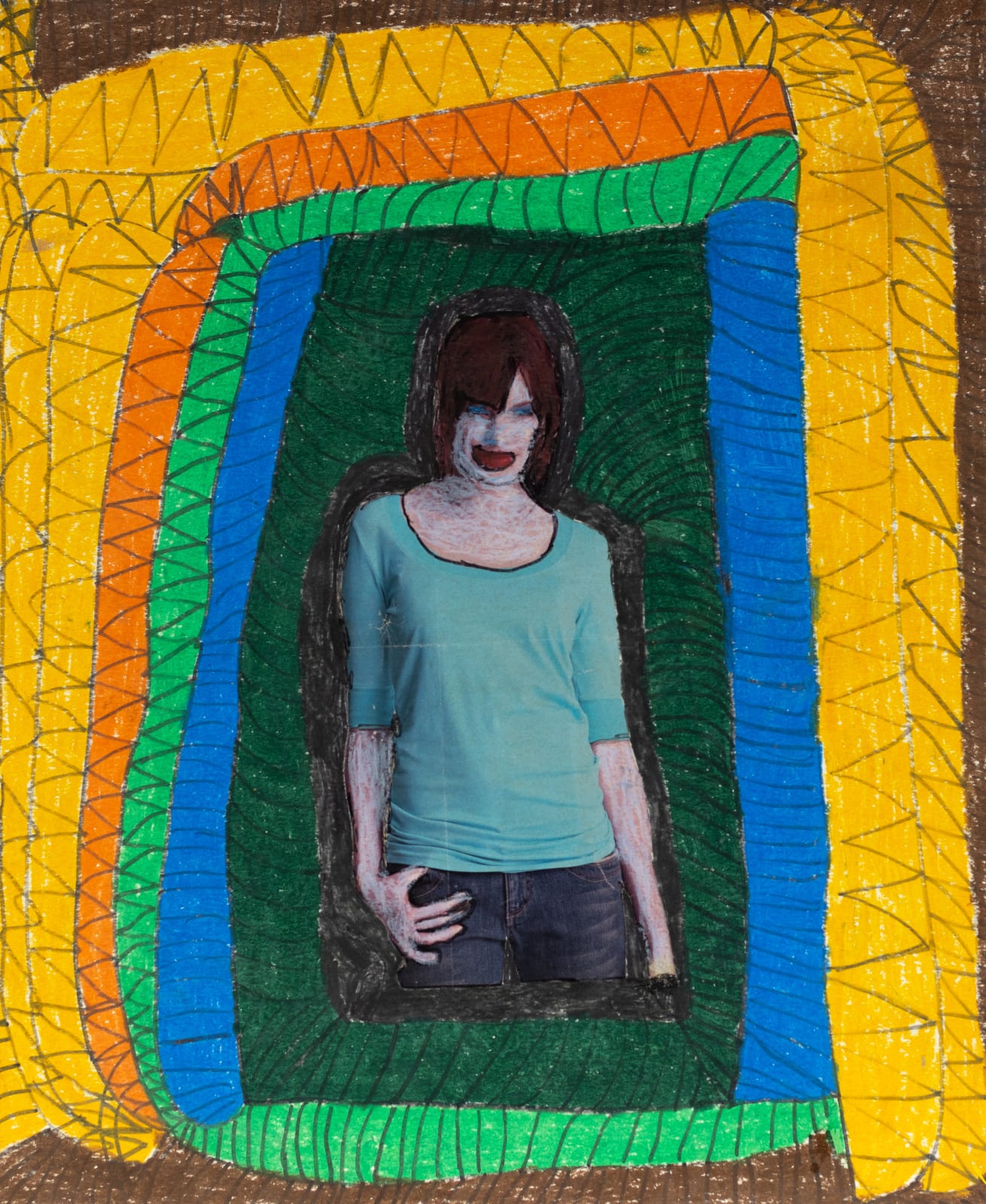Veronica 'Ronnie' Cuculich, Red Lips and Key lime Shirt , 2008