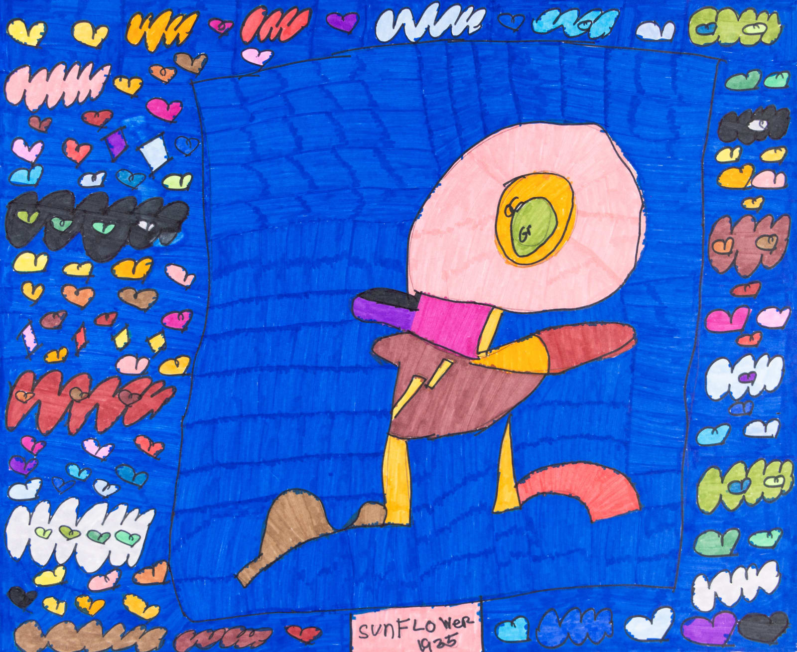 Maria Vanik, Rainbow Sunflower, 2022