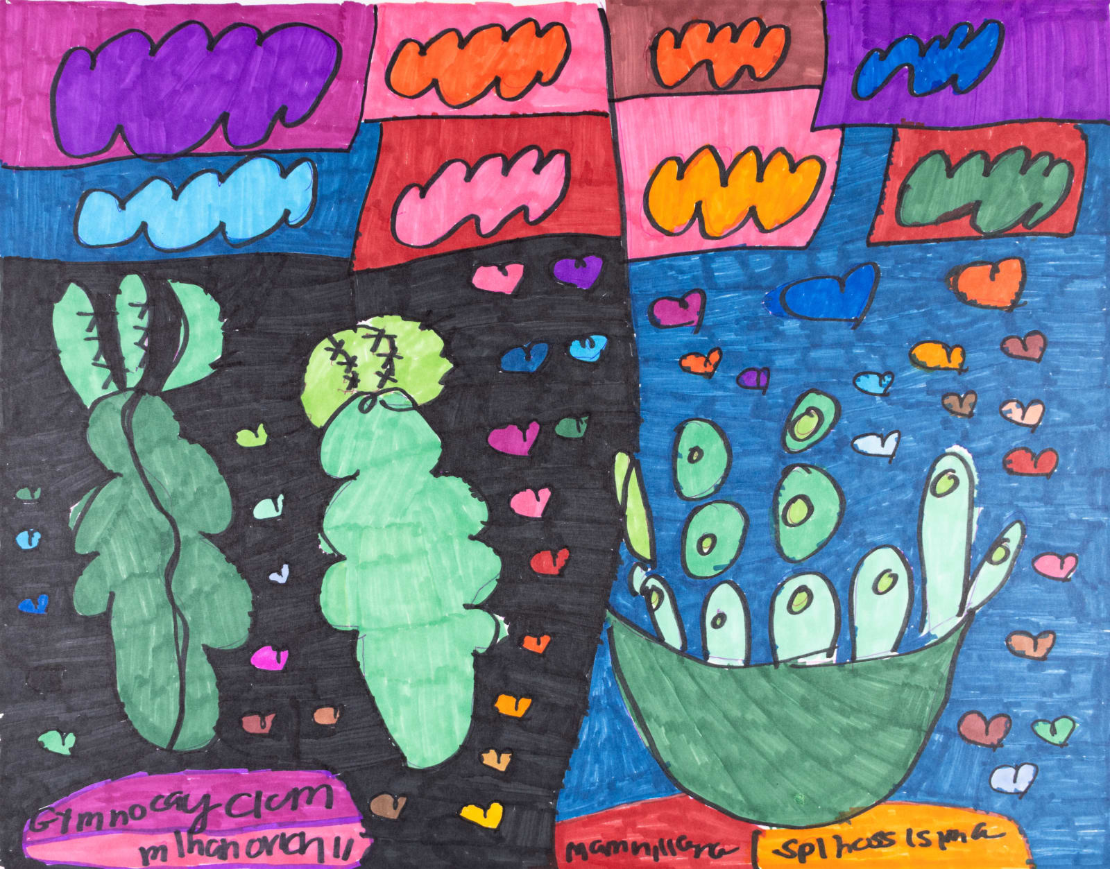 Maria Vanik, Green and Blue Plant , 2021