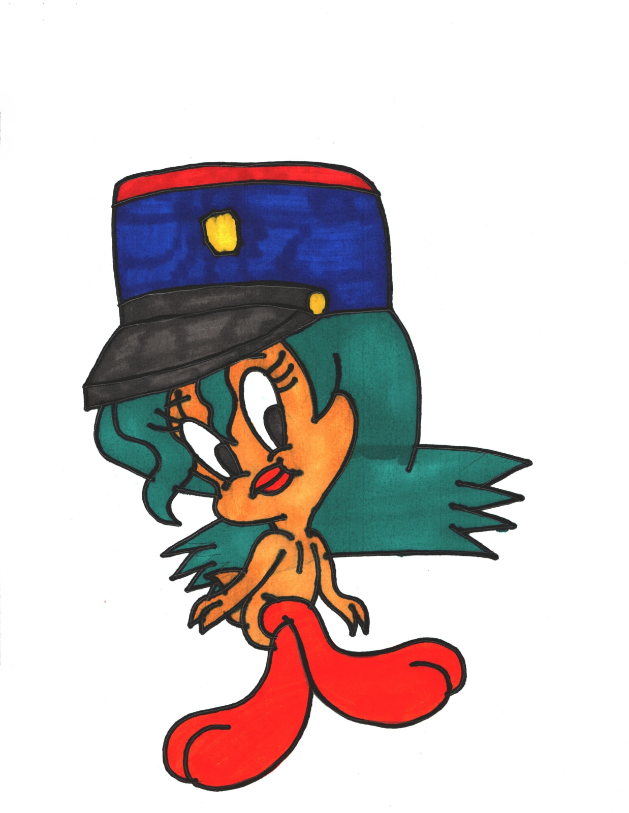 Noel Herrera, Untitled (Officer Jenny Tweety Bird), 2022
