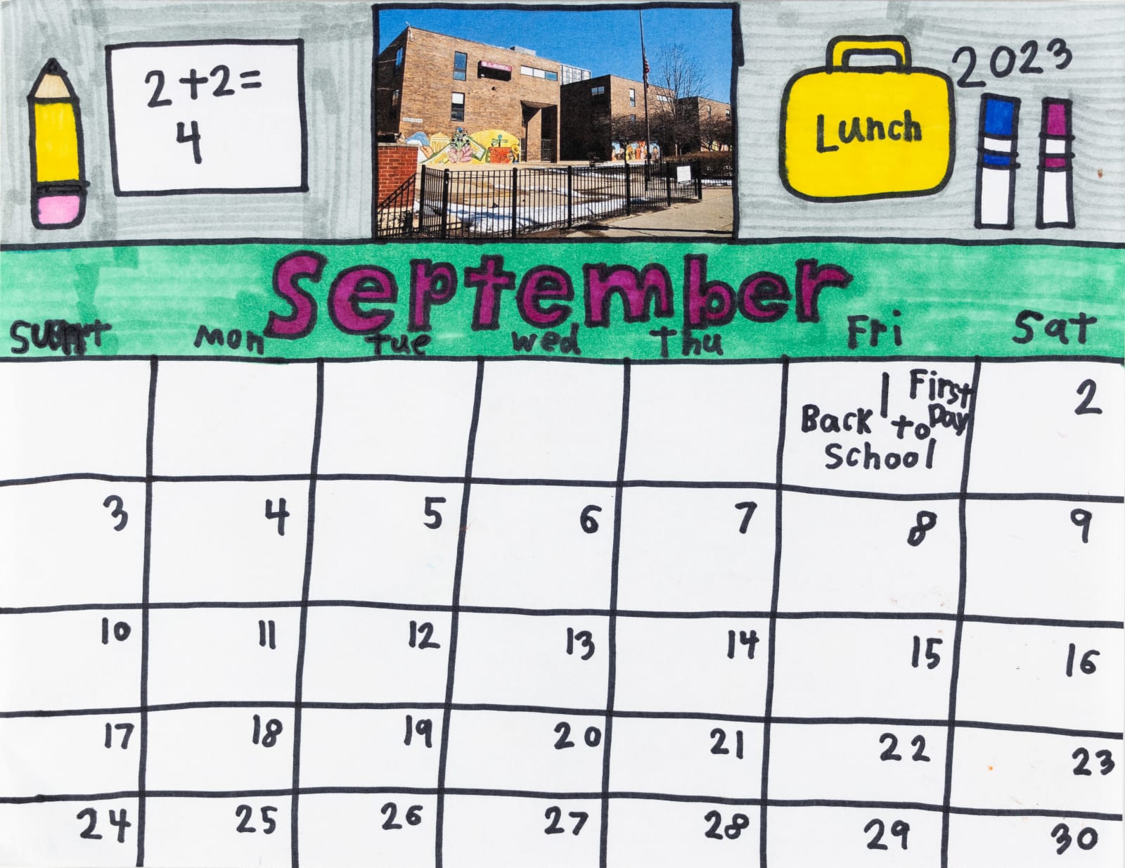 Noel Herrera, Untitled (September 2023 Calendar), 2023