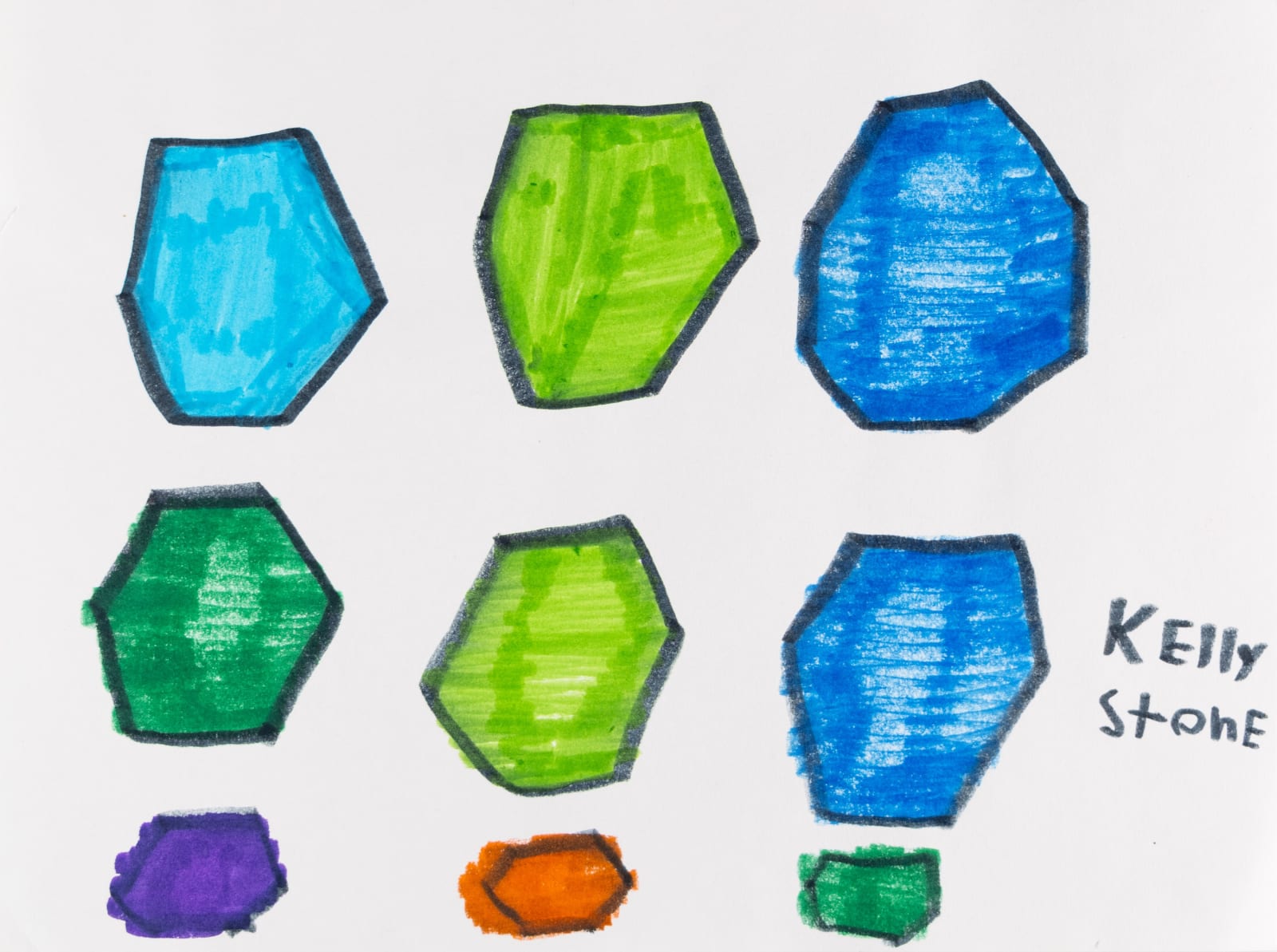 Kelly Stone, Untitled (Hexagons), n.d.