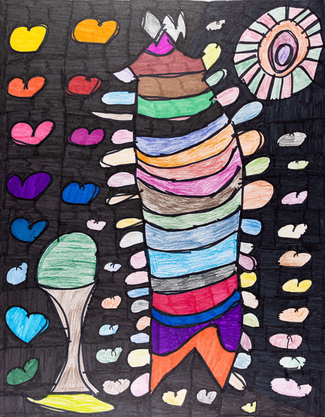 Maria Vanik, Hearts, Merry Christmas Tree, 2023