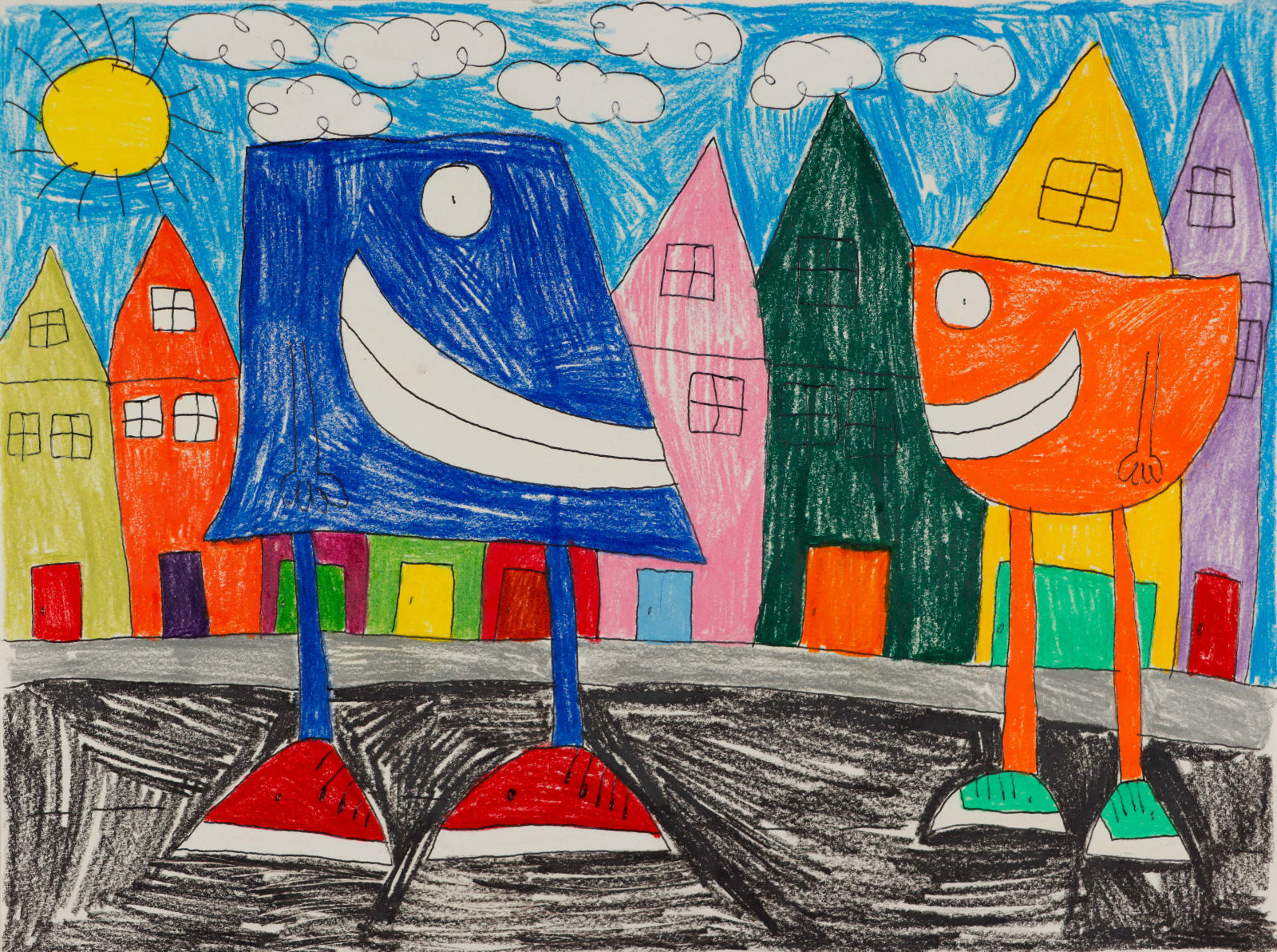 Alex Scott, Untitled (Blue and Orange Shape Guys), n.d.