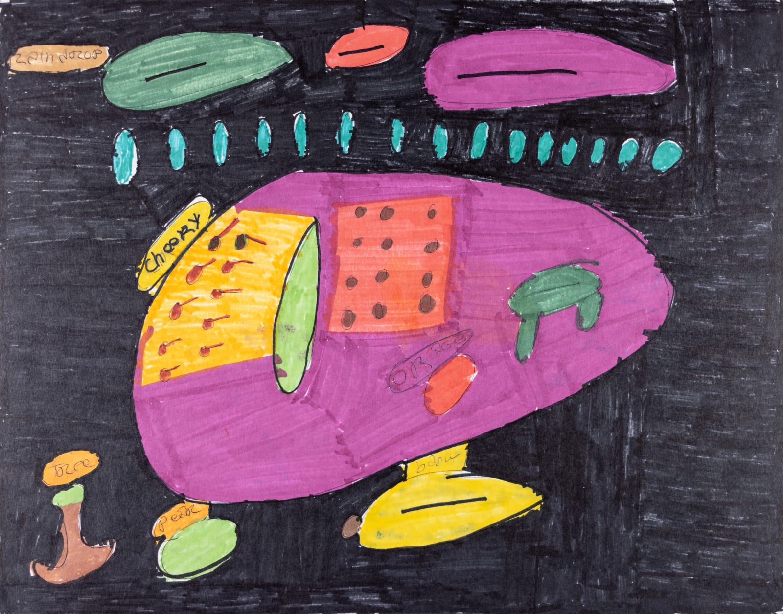 Maria Vanik, Raindrop Tree Heart Cherry Banana Leaves, 2021
