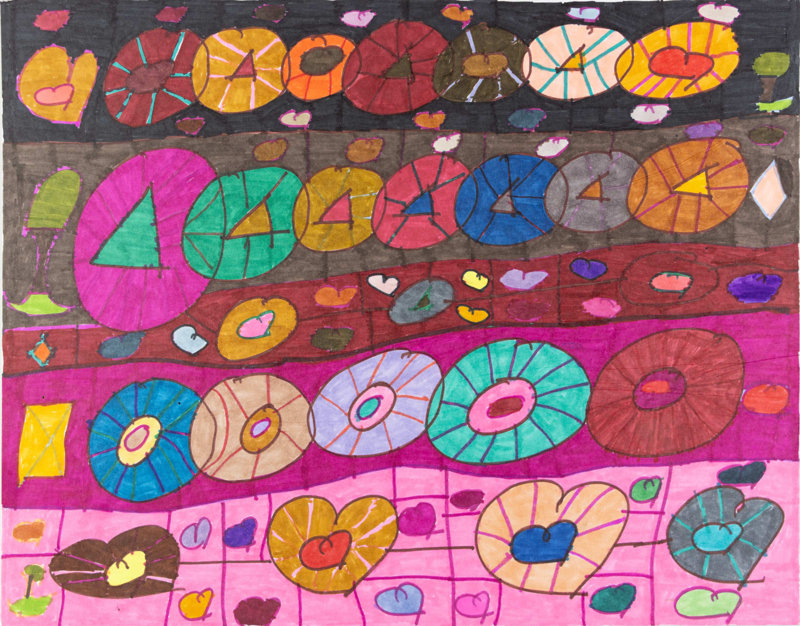 Maria Vanik, Hearts Colors Rainbow, 2023