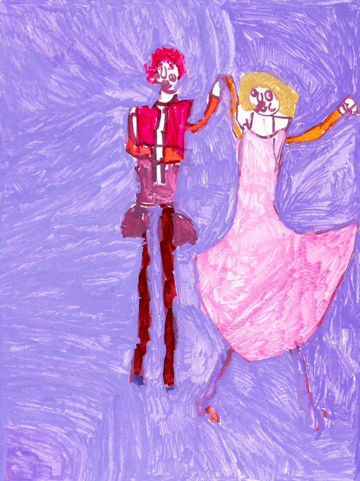 Nik Heusman, Men and Lady Dancing , 2021