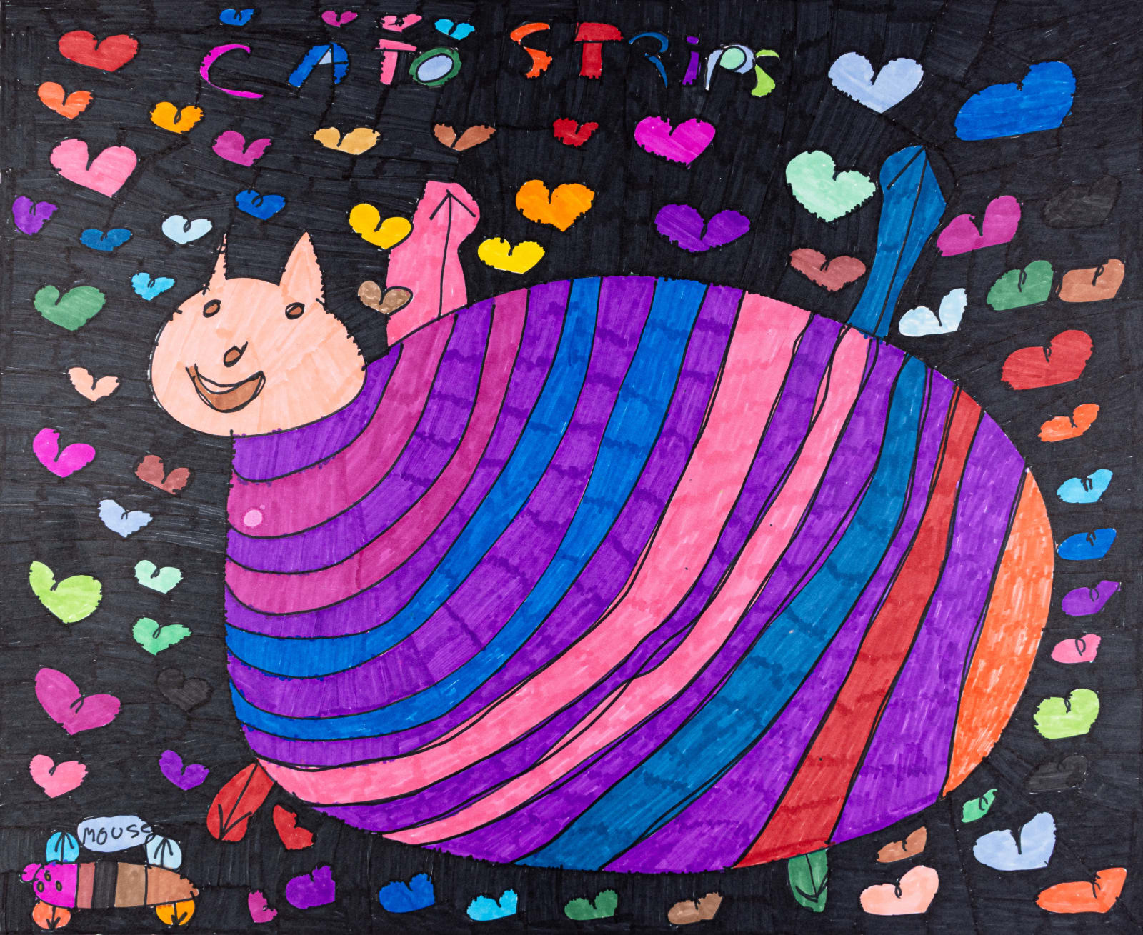 Maria Vanik, Cato Stripes, Mouse, Heart, 2022