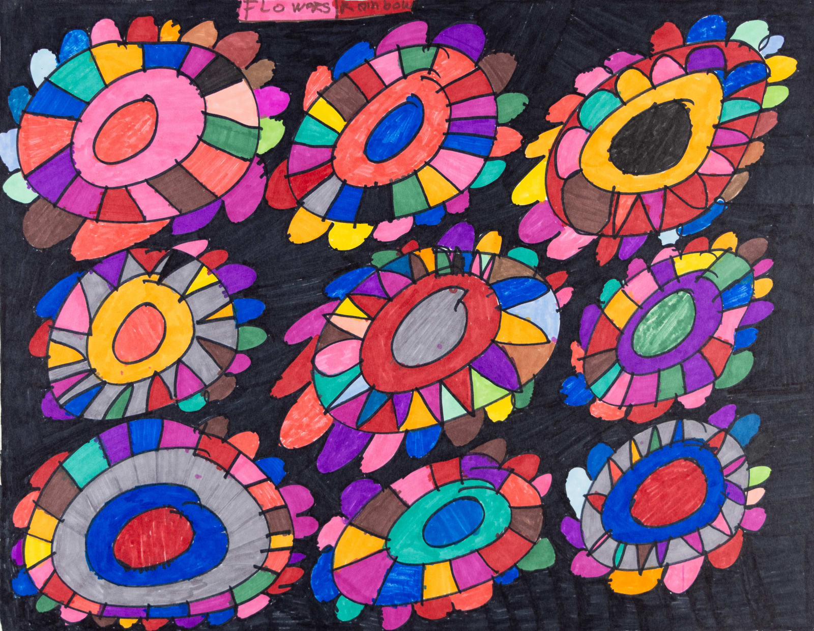 Maria Vanik, Flowers Rainbow, 2021
