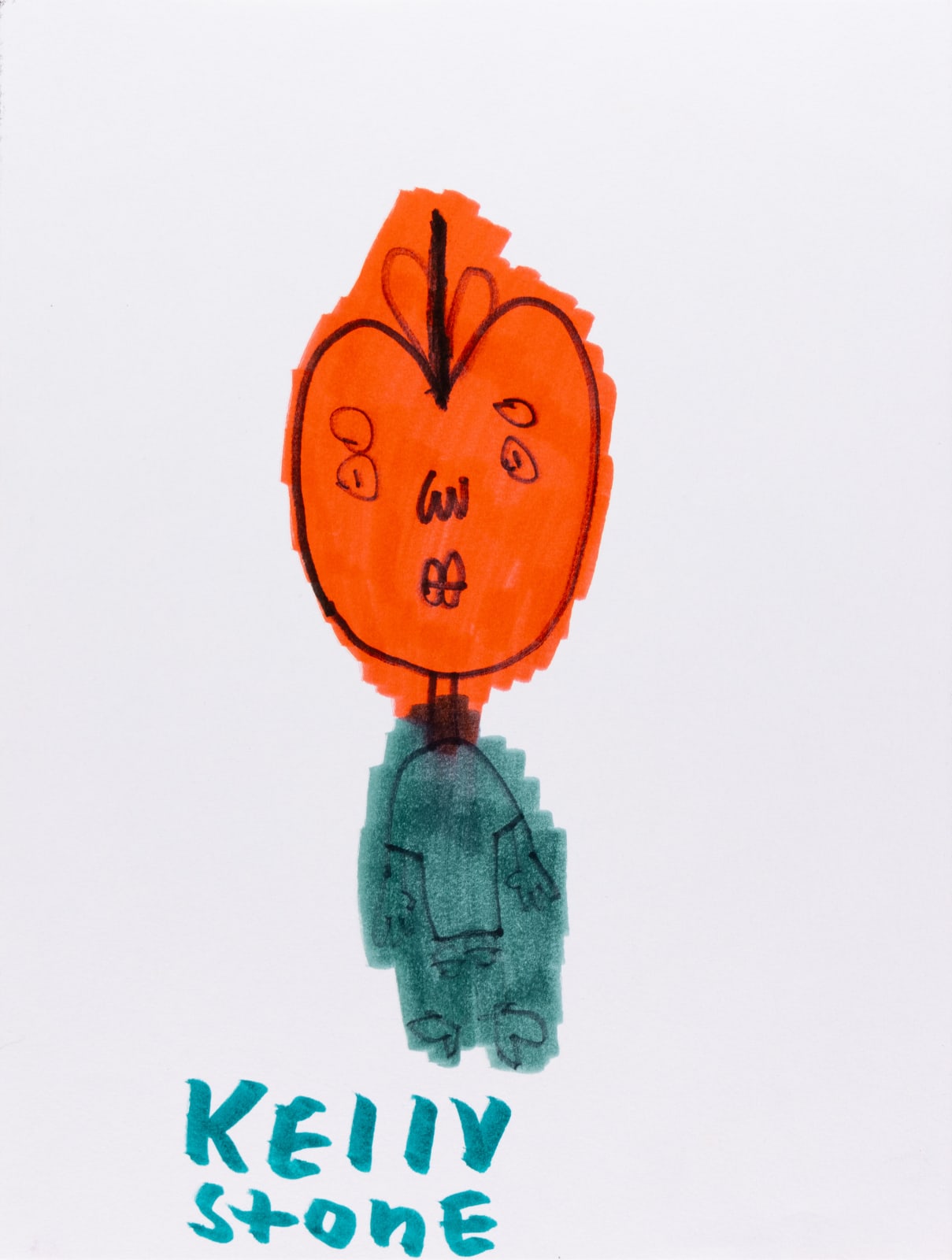 Kelly Stone, Untitled (Figure with Fruit Head), 2023