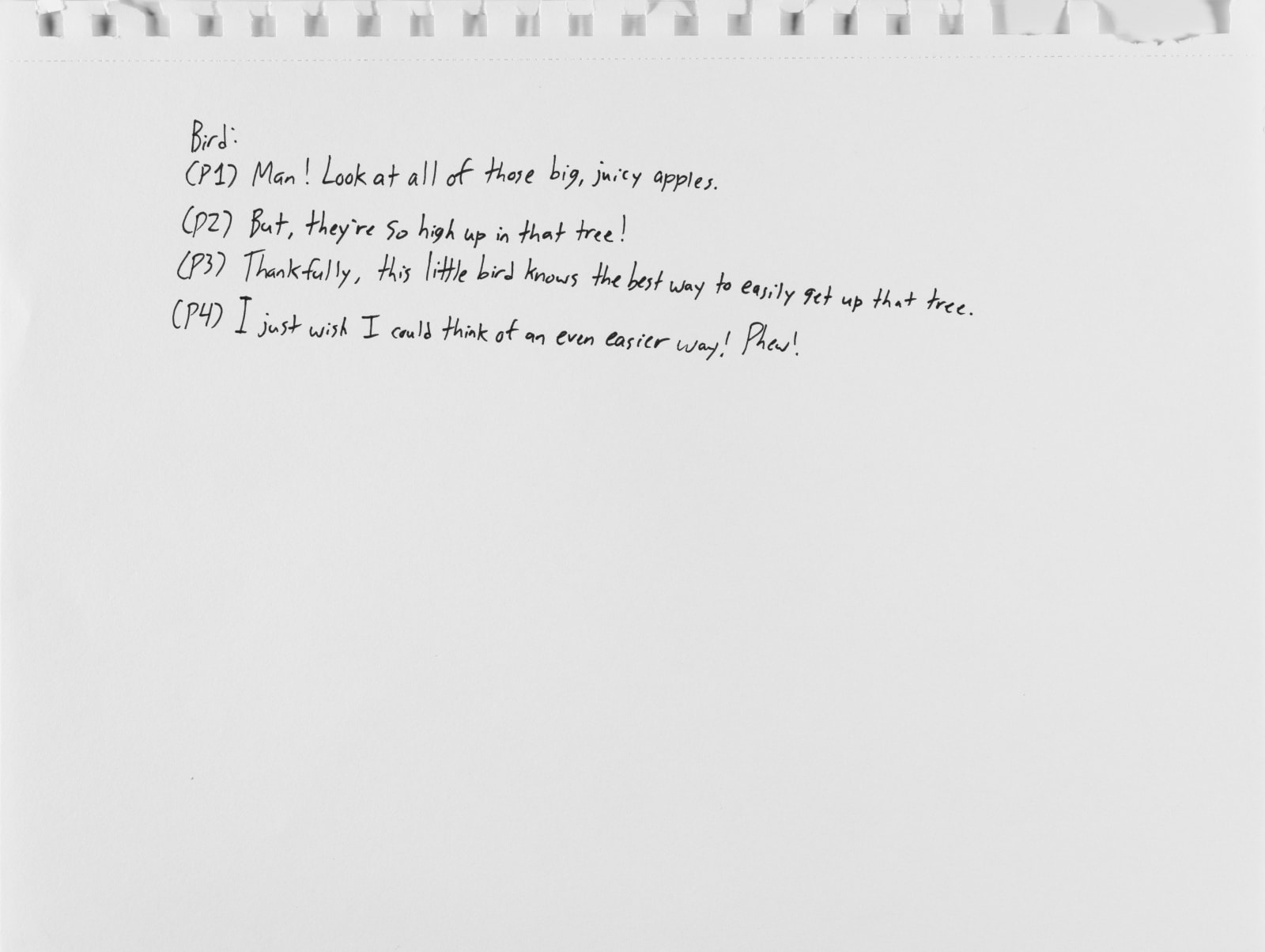 Rocco DiCaro, Draft Script for Comic , n.d.