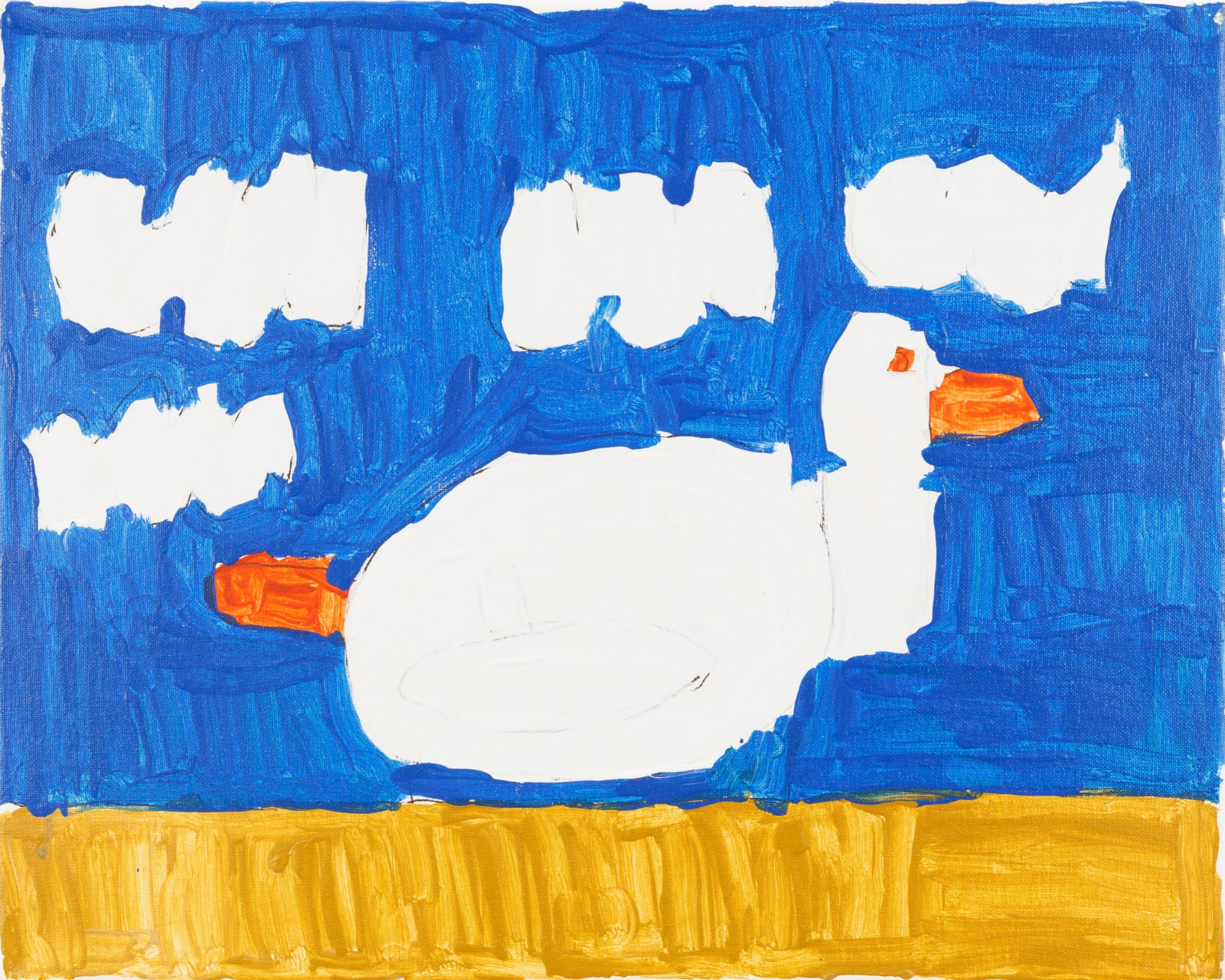 Maria Vanik, Orange Blue White Swan Duck Yellow, 2023