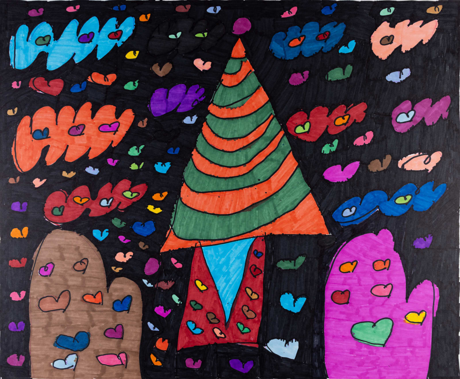 Maria Vanik, Christmas Turkey, Clouds, Heart, 2021