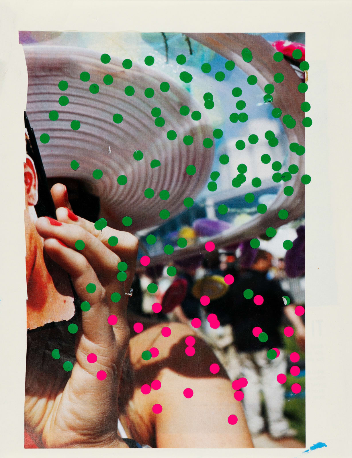 Lawrence M., Untitled (Beach Day with Green and Pink Stickers), n.d.