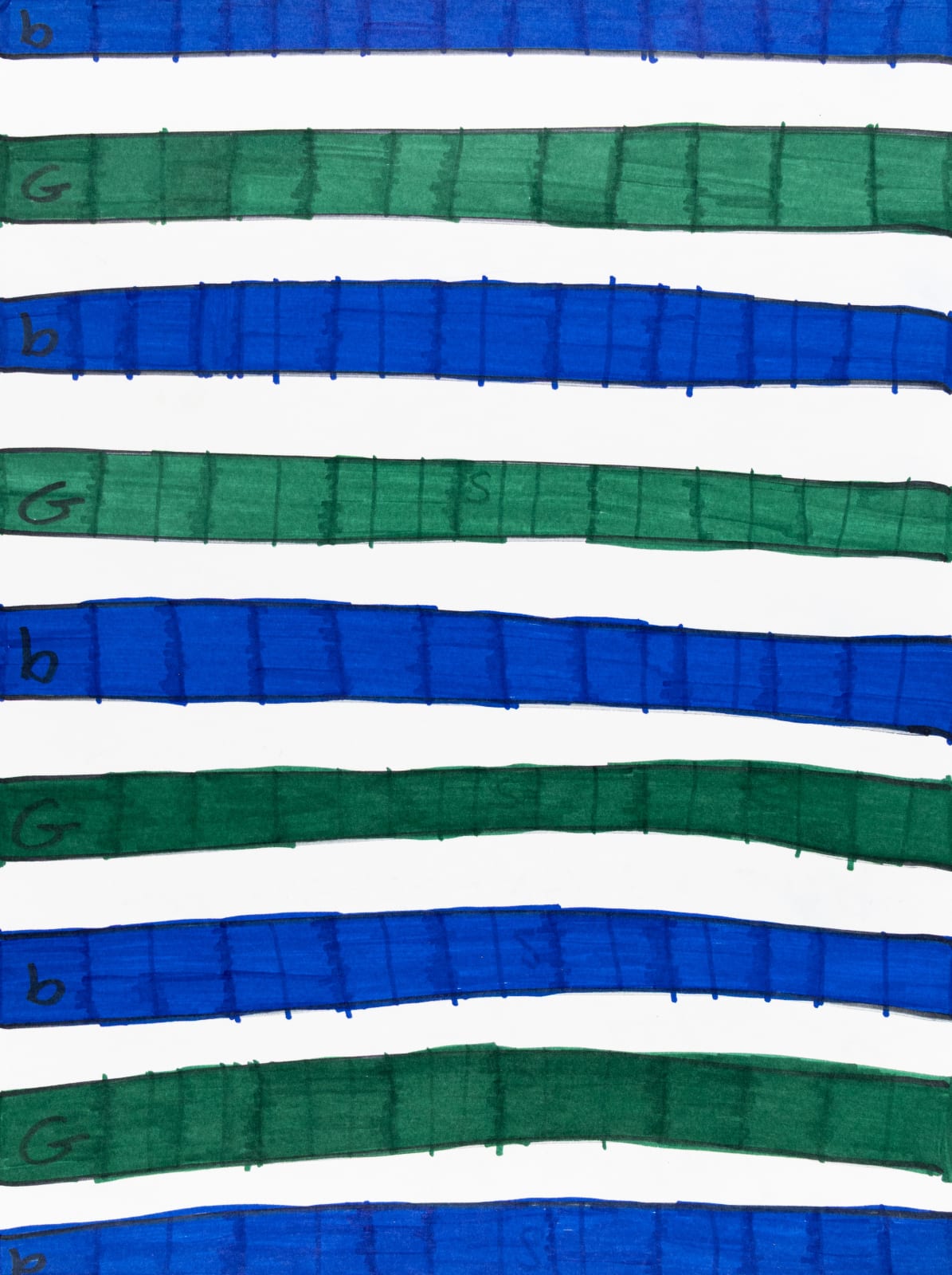 Maria Vanik, Blue and Green Stripes and TV Show, 2024