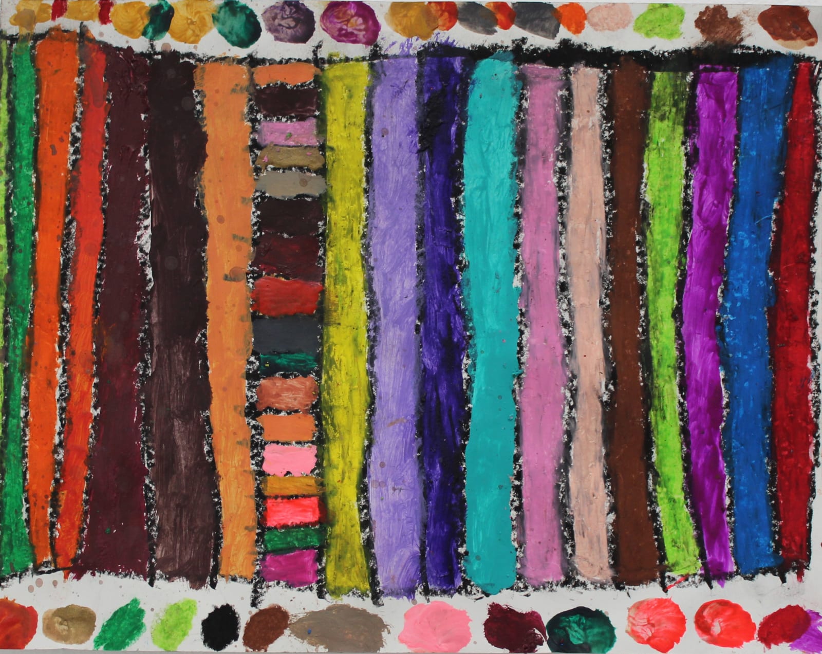 Marcus Imani Kennedy, Rainbow Abstract and Dots, 2021