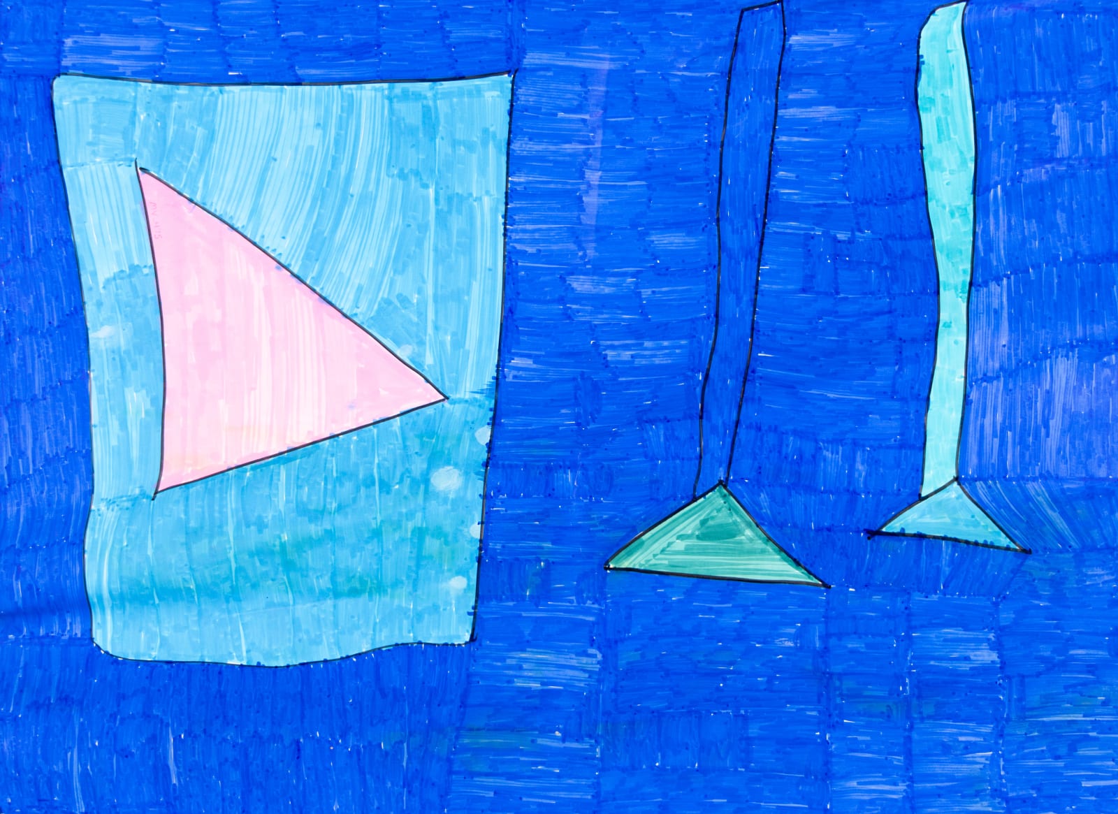 Maria Vanik, Blue Square, 2019