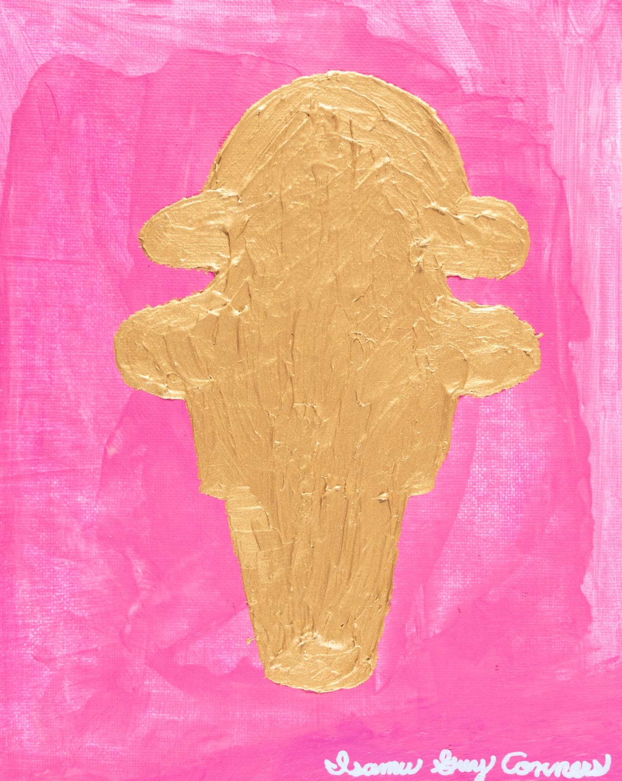 Isamu Guy Conners, Gold Ice Cream Cone, 2024
