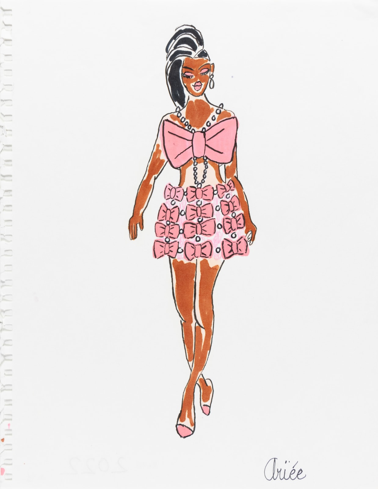 Ariée, Untitled (Pink Bow Dress), 2022
