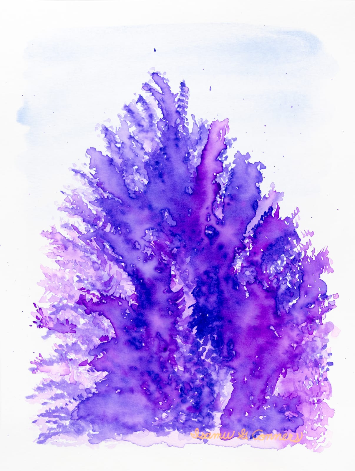 Isamu Guy Conners, Purple Pink Tree, 2020