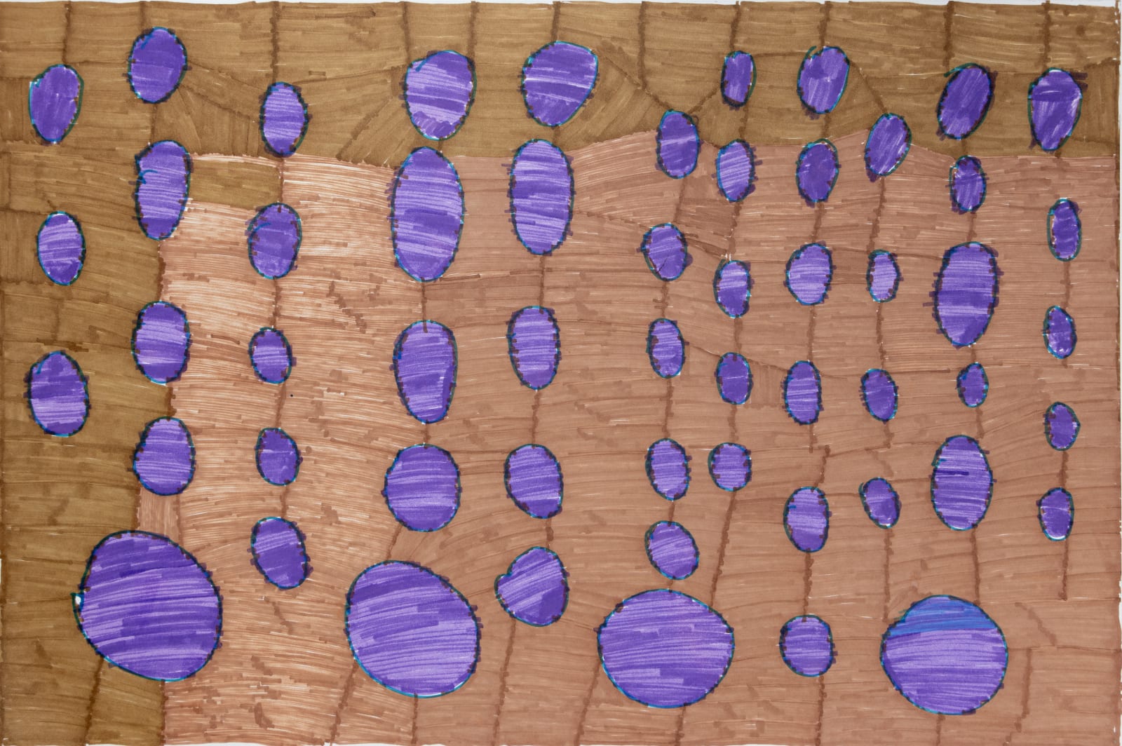 Maria Vanik, Purple Raindrops, 2018