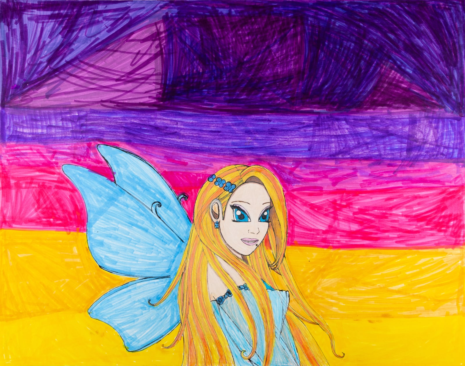 Raina 'Tokyo' Carter, Untitled (Blue Fairy Wings), 2022