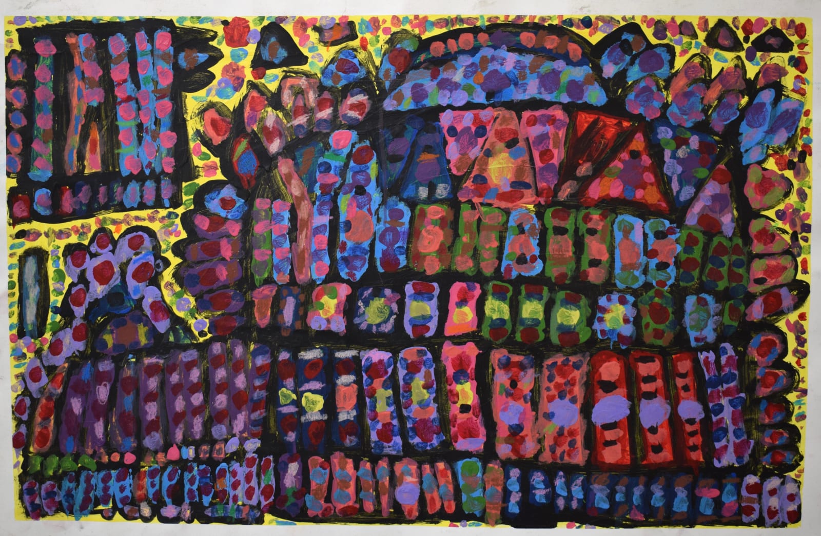Marcus Imani Kennedy, Shape Patterns Triangles Dots Square, 2021
