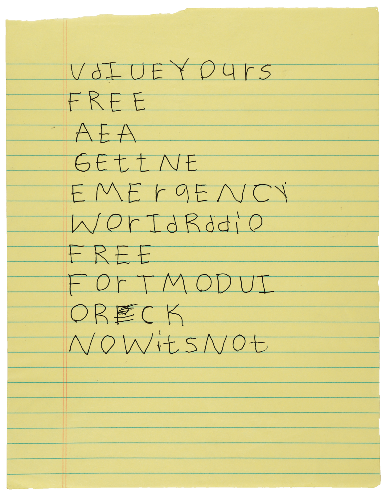 Jean Wilson, Untitled (Yours Free) , 2021