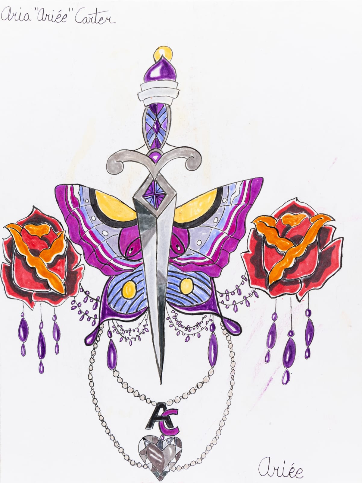 Ariée, Untitled (Butterfly Dagger), n.d.