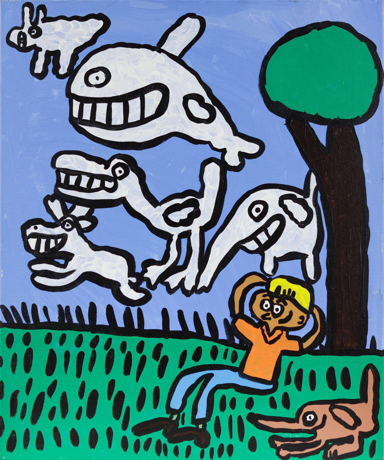 Alex Scott, The Boy with a Head of a Clouds , 2024