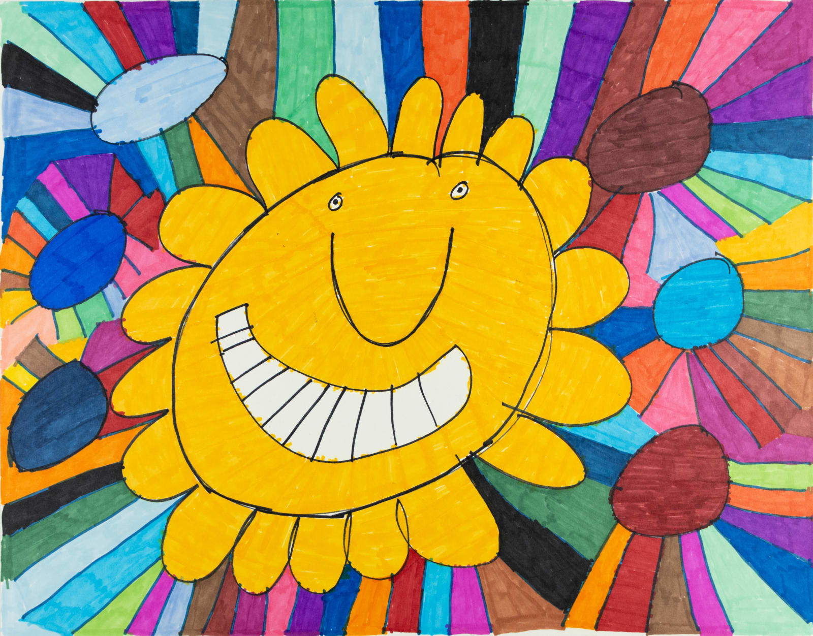 Maria Vanik, Smiley Sun Cloud Rainbow, 2021