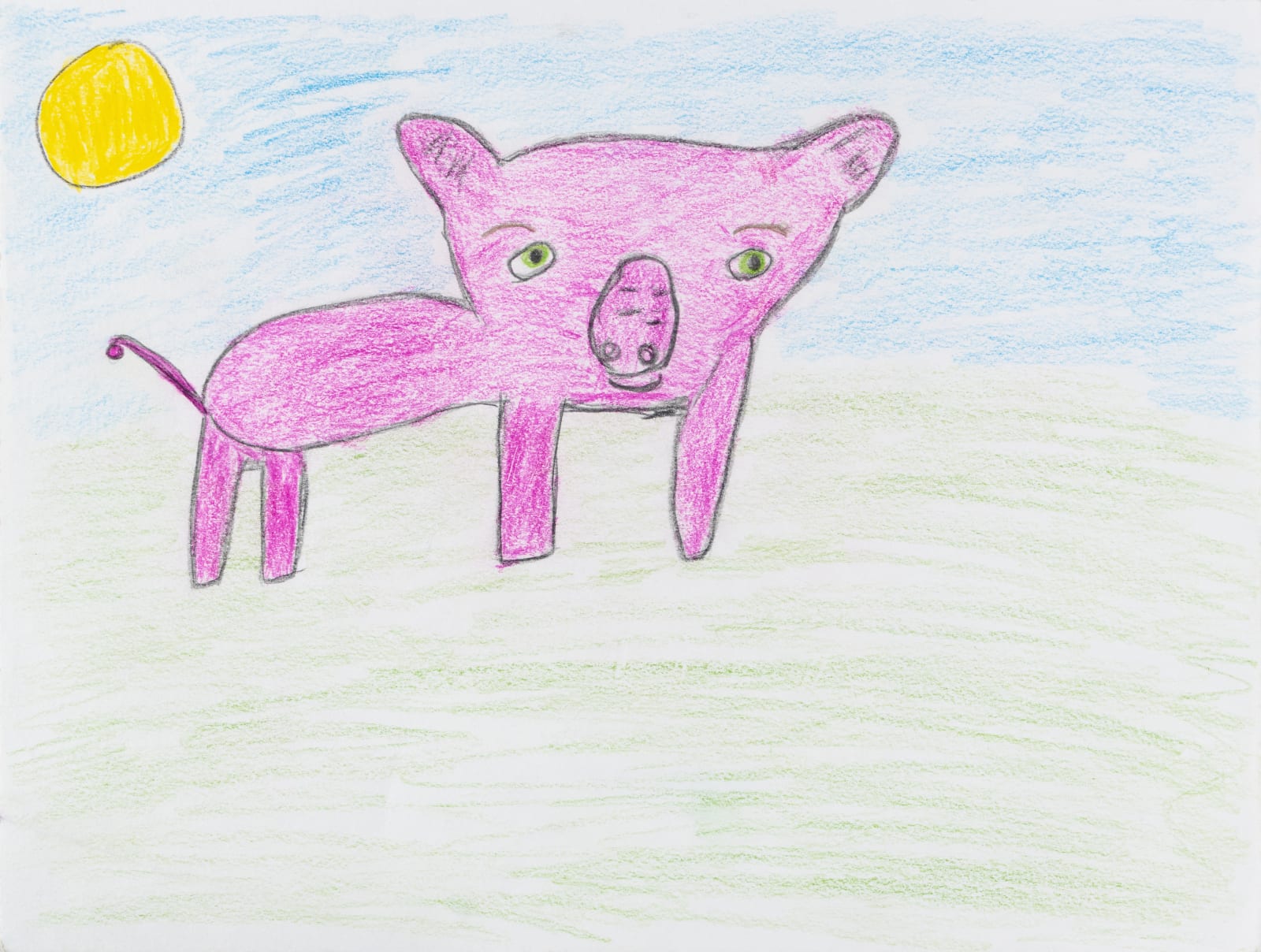 Carol Pyes, Pig on Grass, 2020