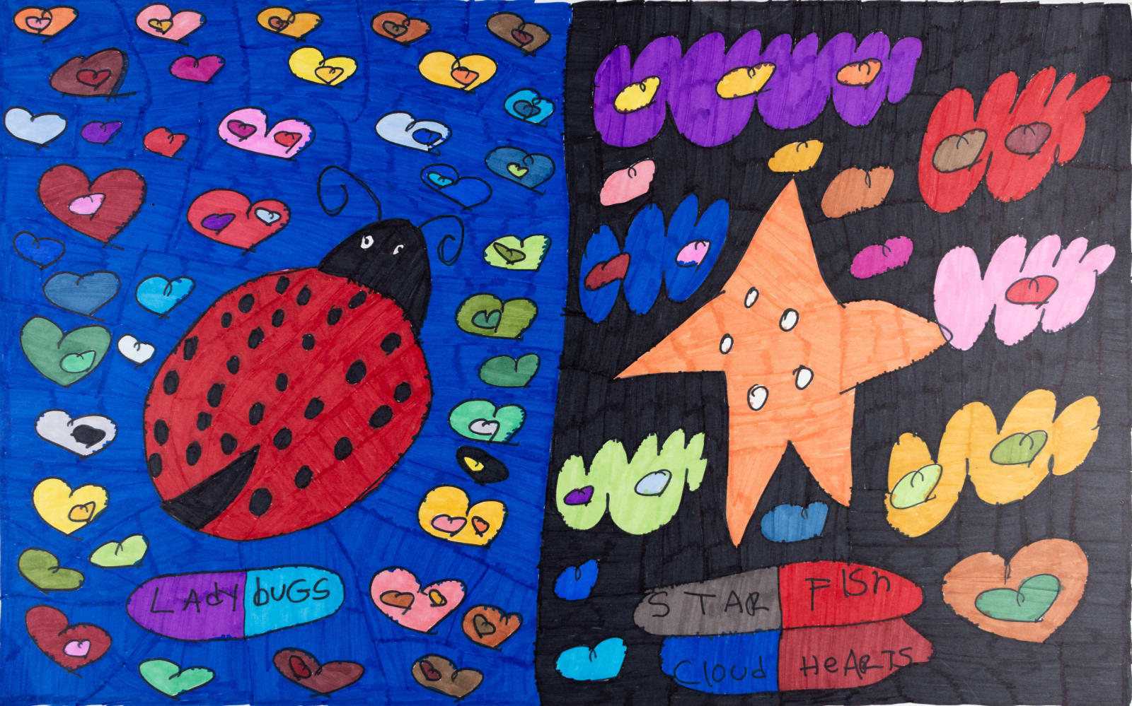 Maria Vanik, Ladybugs, Starfish, Cloud Hearts, 2023