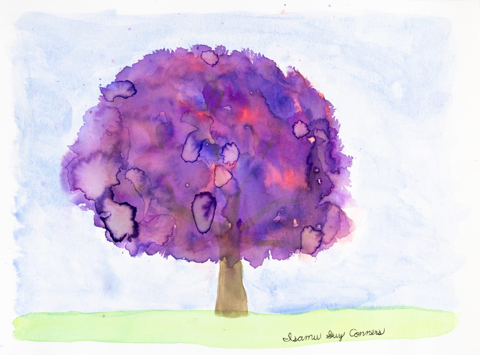 Isamu Guy Conners, Purple and Red Tree, 2023