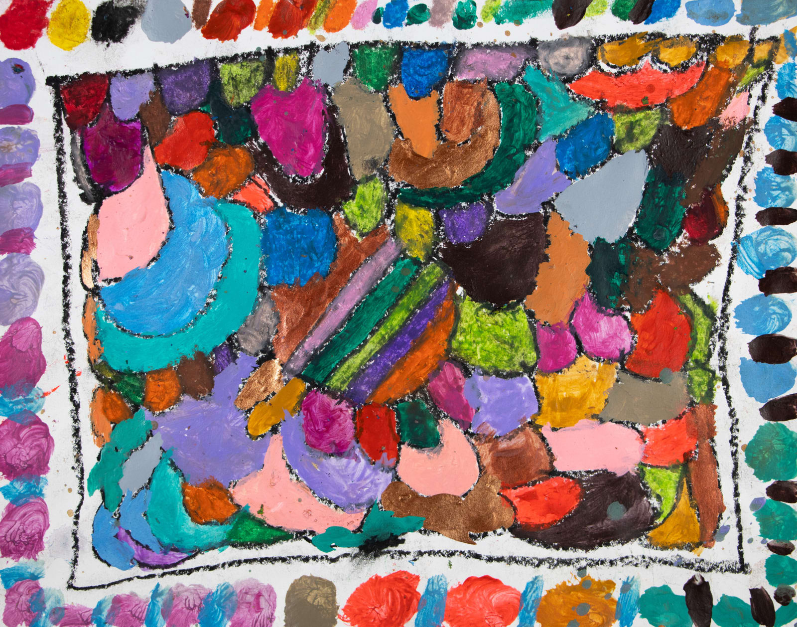 Marcus Imani Kennedy, Rainbow Art Design and Dots, 2021
